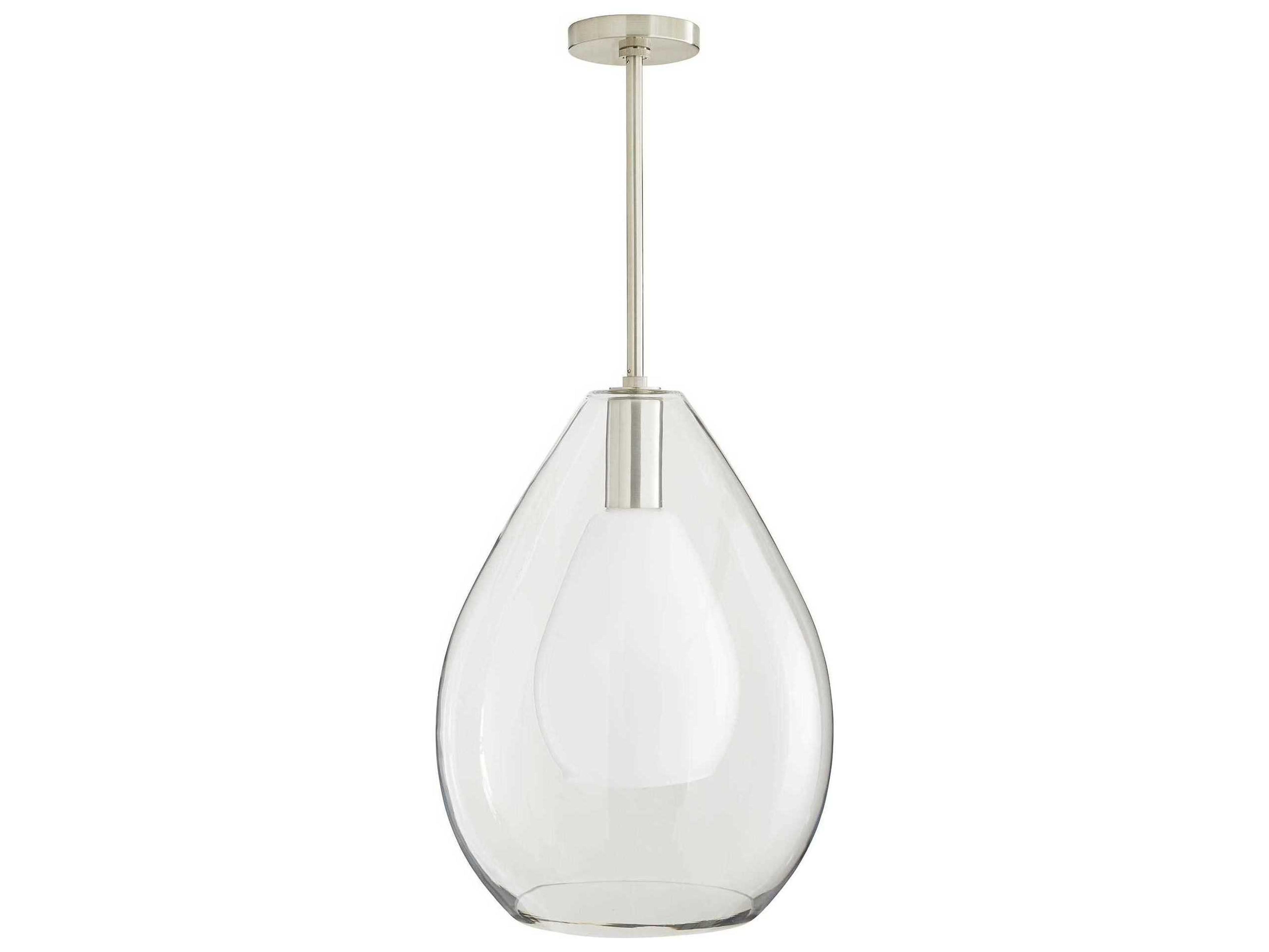 Arteriors Home Nala  1-Light Brushed Nickel Pendant