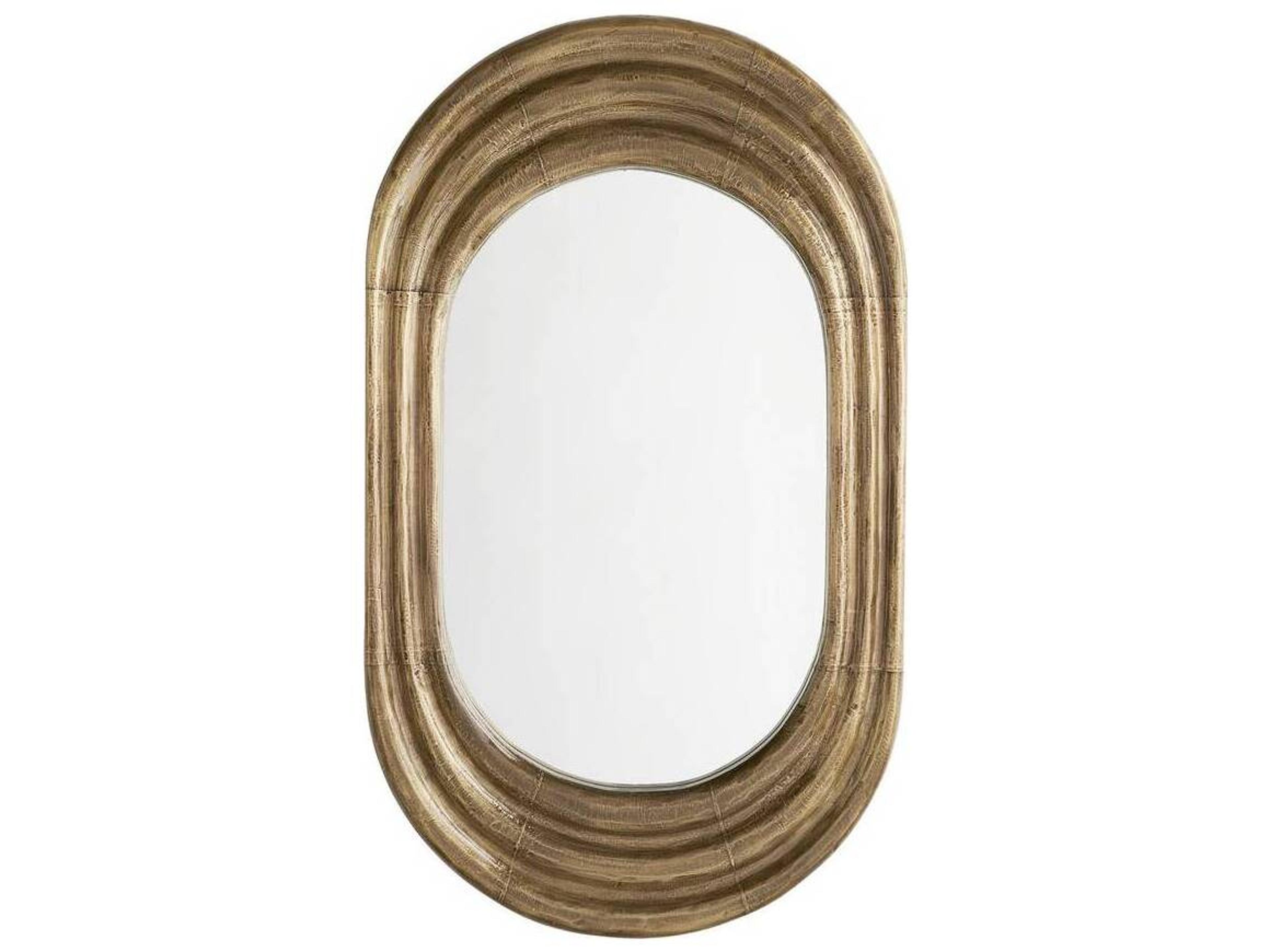 Arteriors Home Georgina Dark Antique Brass Oval Wall Mirror