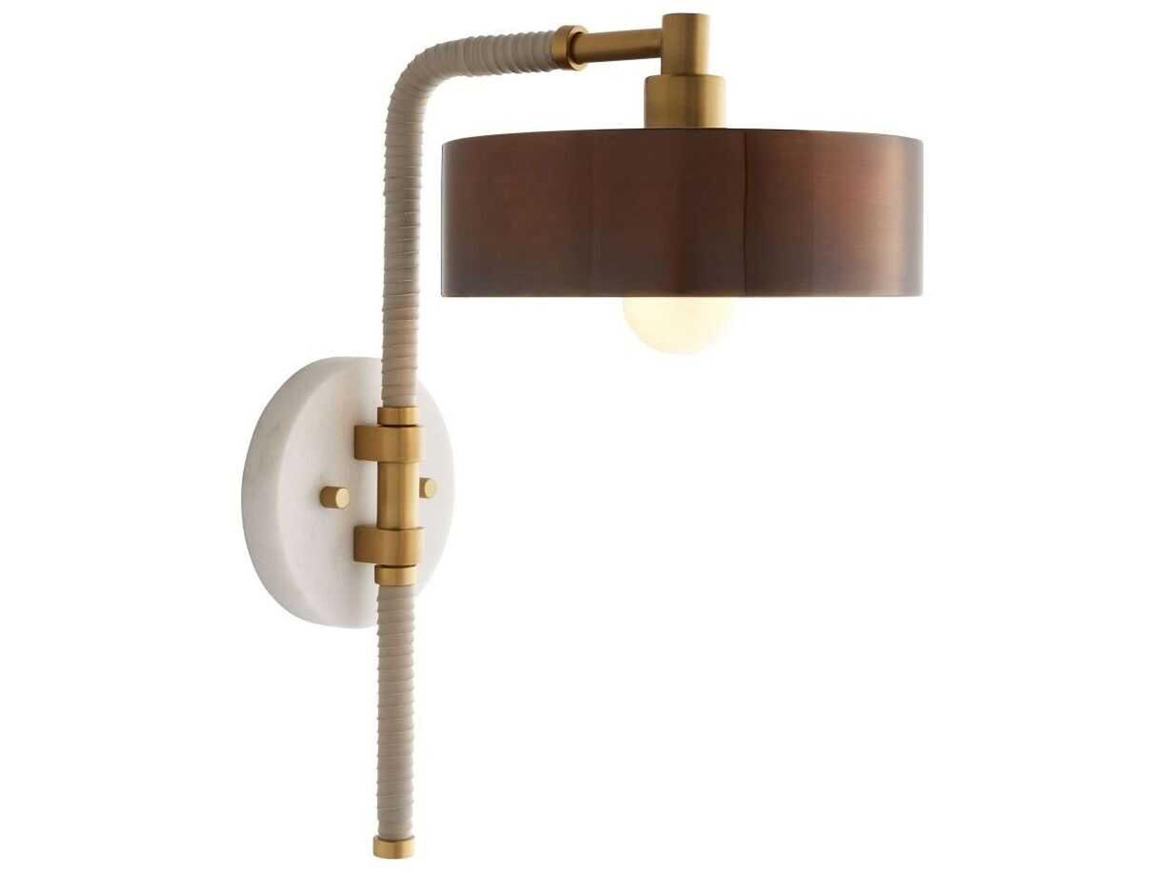 Arteriors Home Aaron 1-Light Heritage Brass Wall Sconce