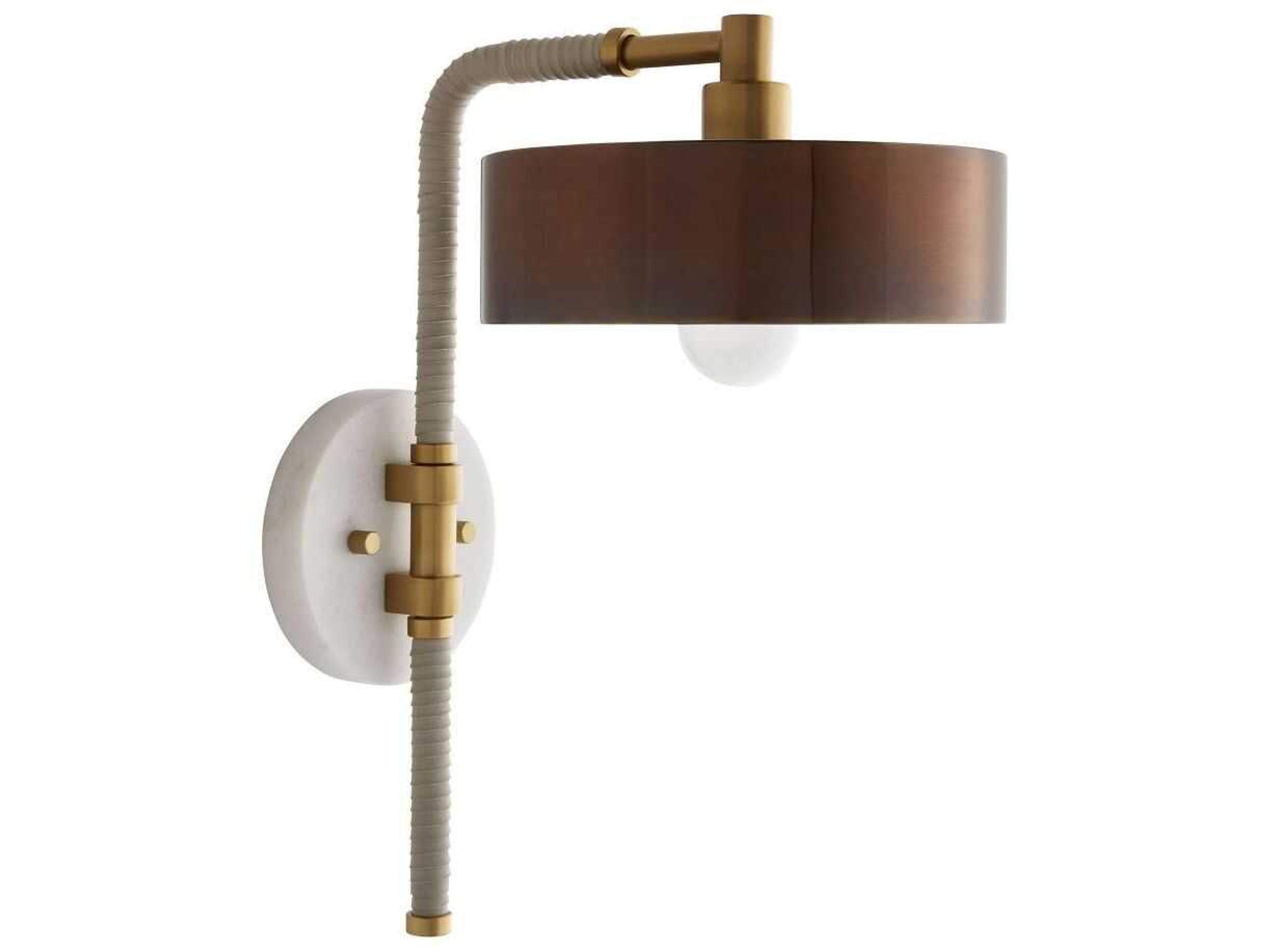 Arteriors Home Aaron 1-Light Heritage Brass Wall Sconce