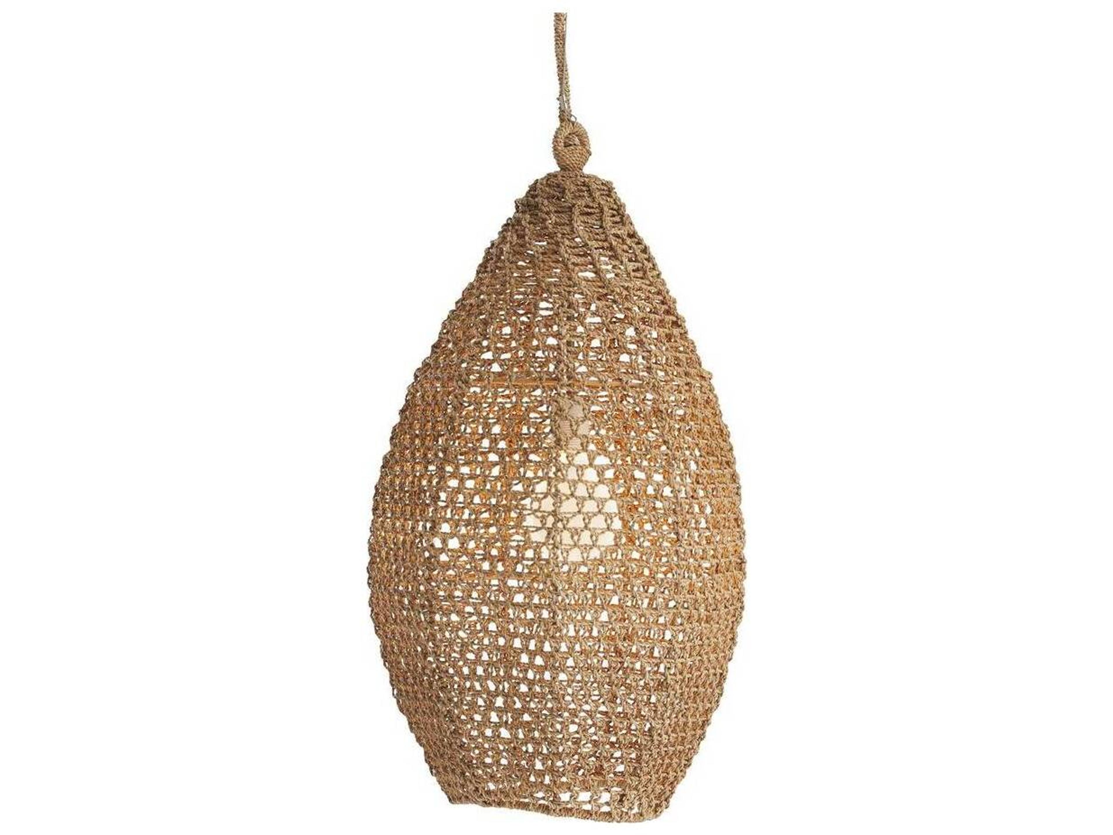 Arteriors Home Evers 1-Light Natural Wood Bell Pendant