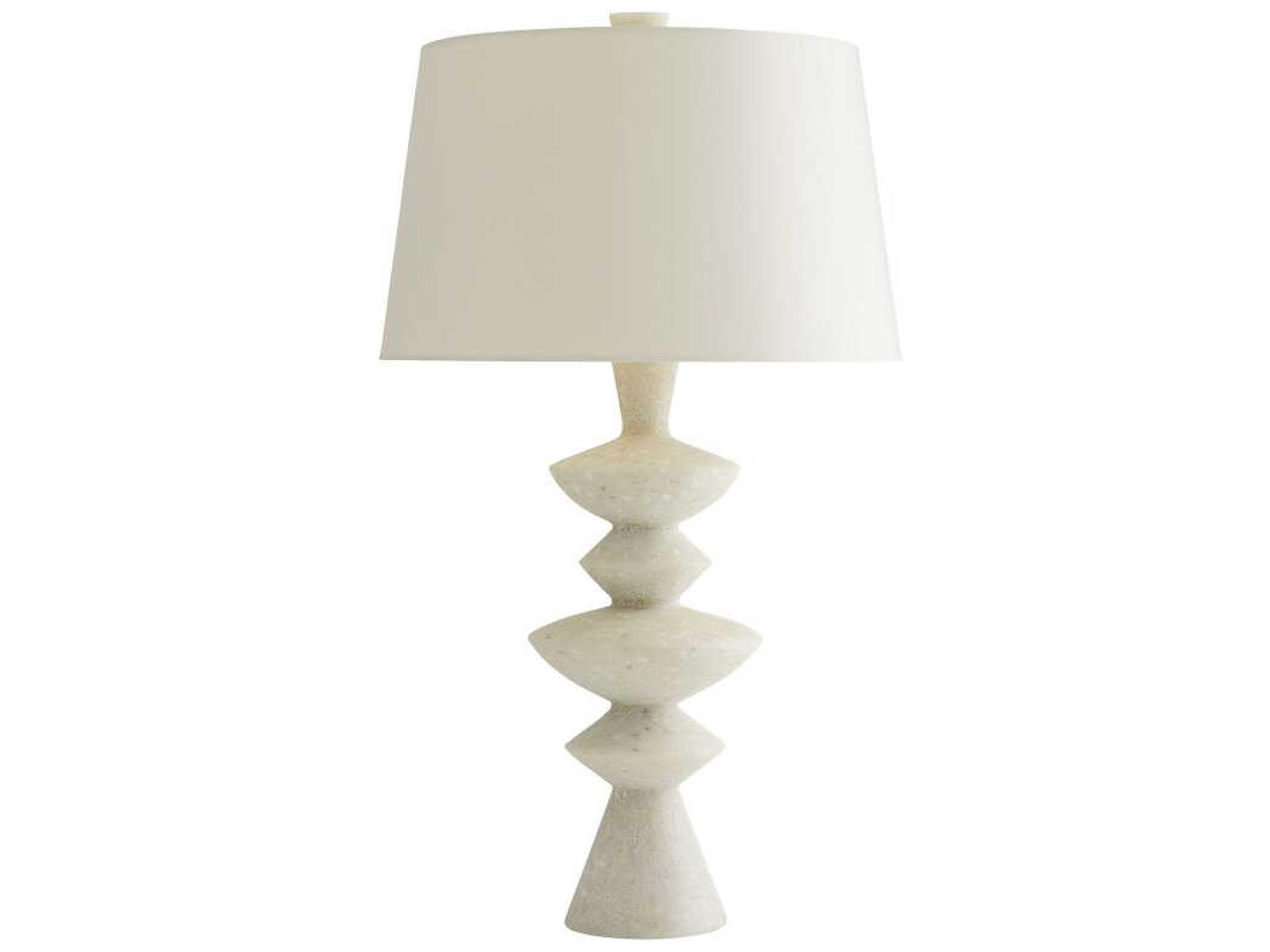 Arteriors Home Jillian White Glass Stone Buffet Lamp