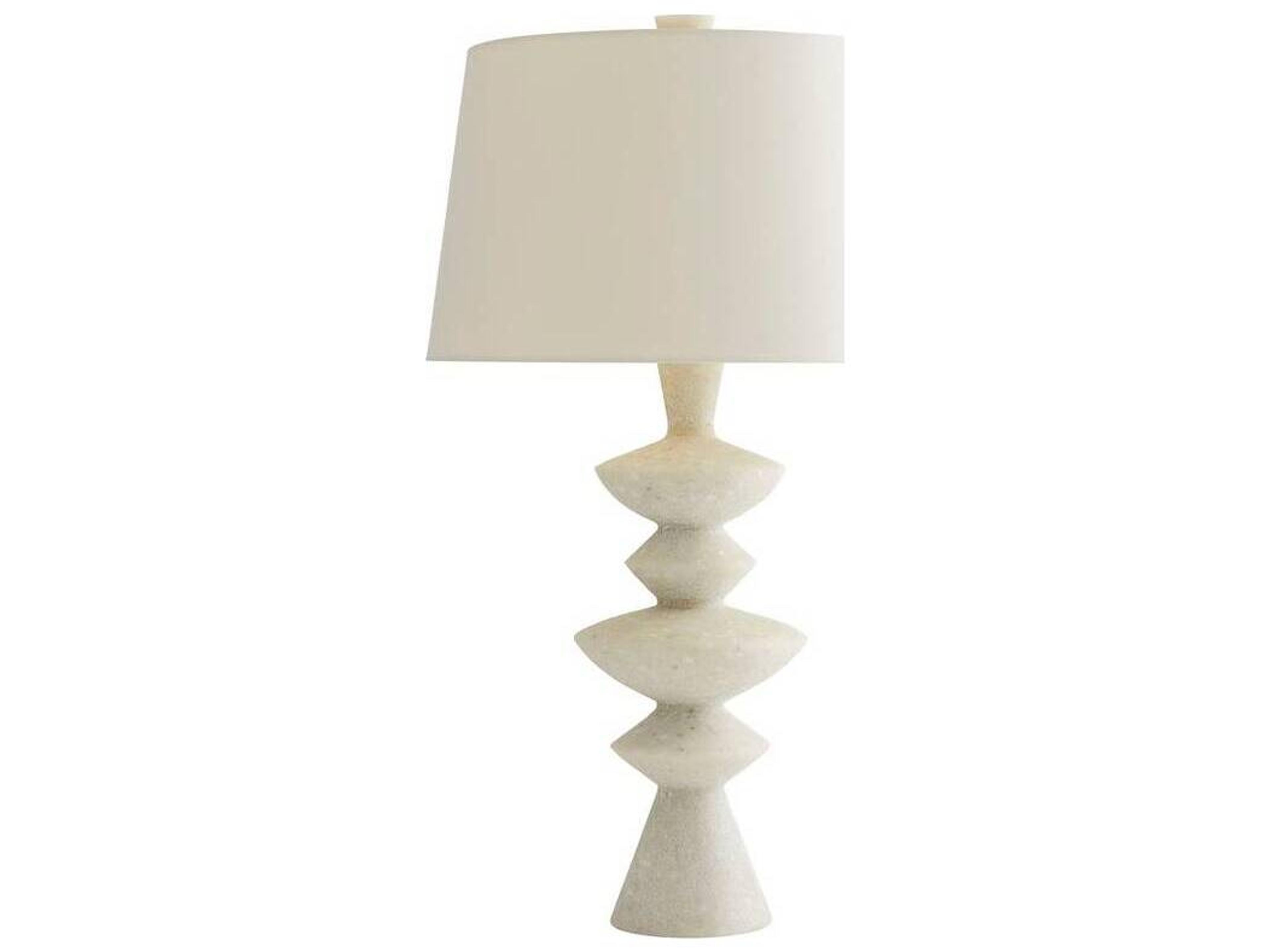 Arteriors Home Jillian White Glass Stone Buffet Lamp