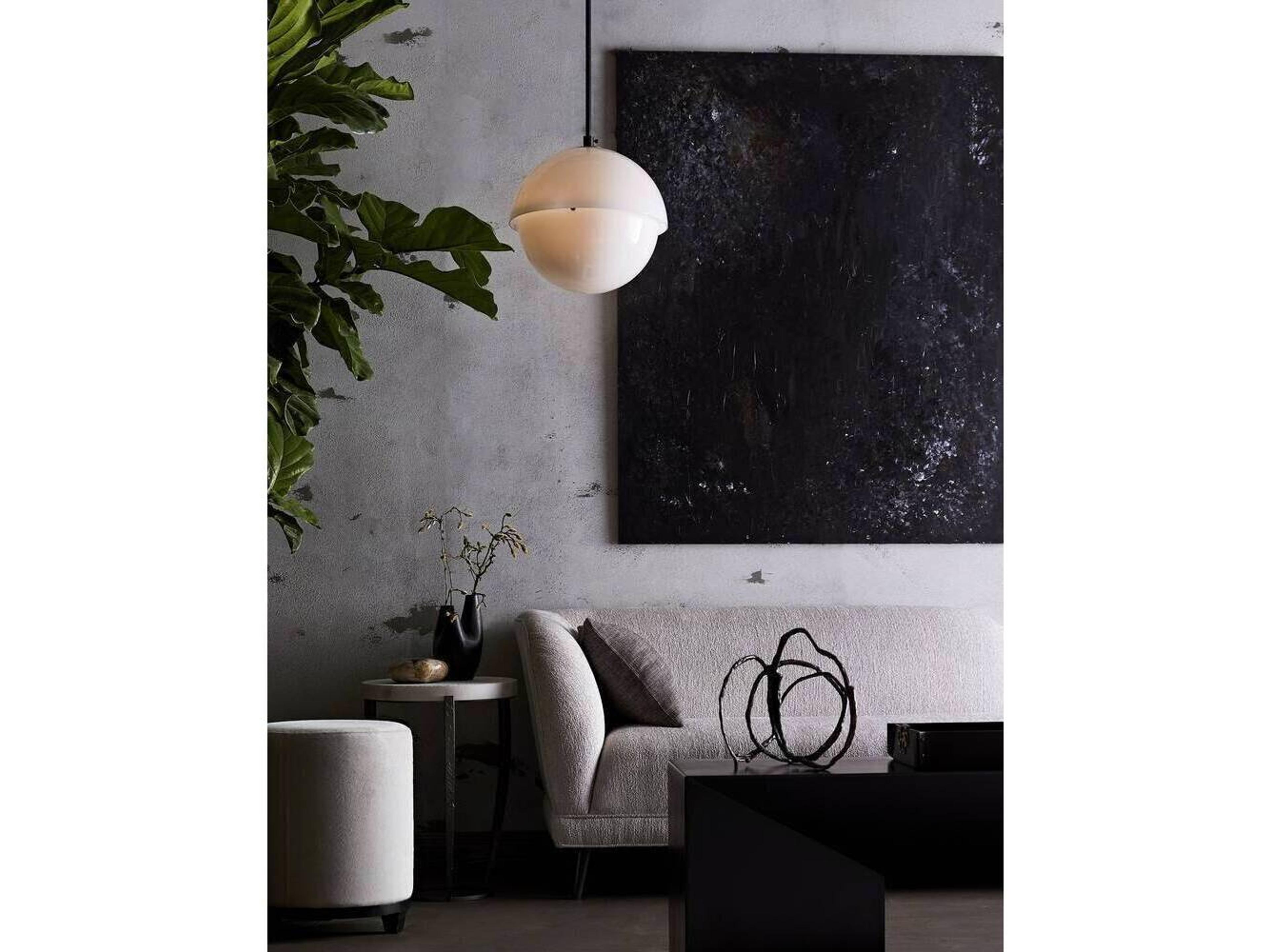 Arteriors Home 3-Light Bronze White Globe Pendant