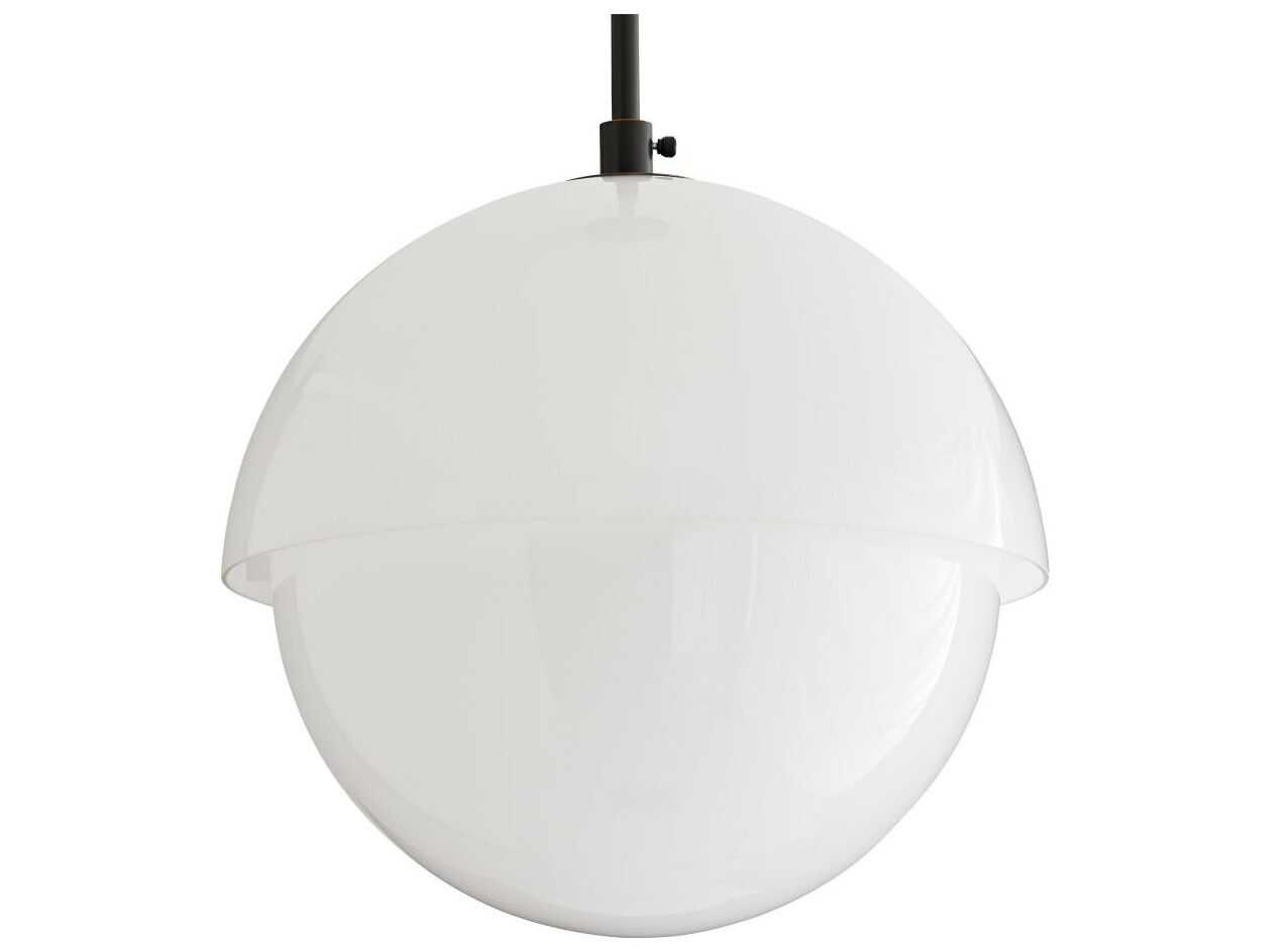 Arteriors Home 3-Light Bronze White Globe Pendant