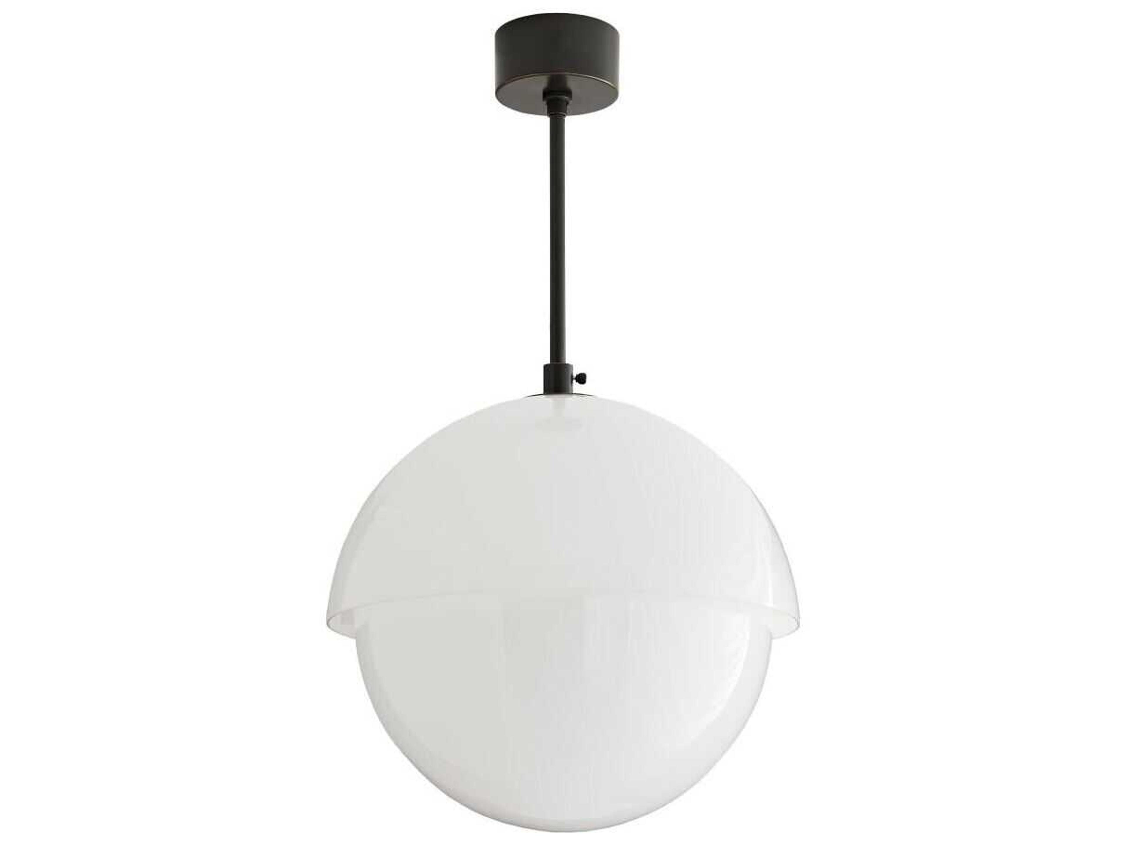 Arteriors Home 3-Light Bronze White Globe Pendant