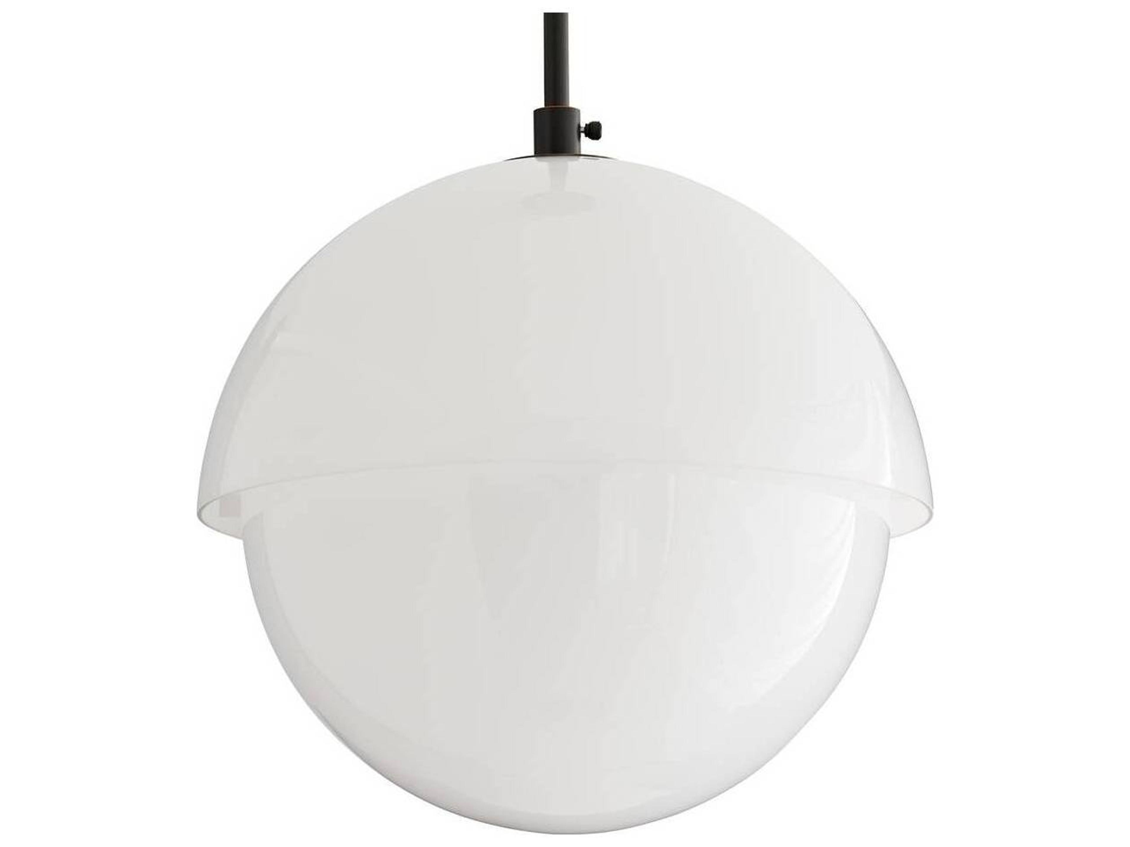 Arteriors Home 3-Light Bronze White Globe Pendant