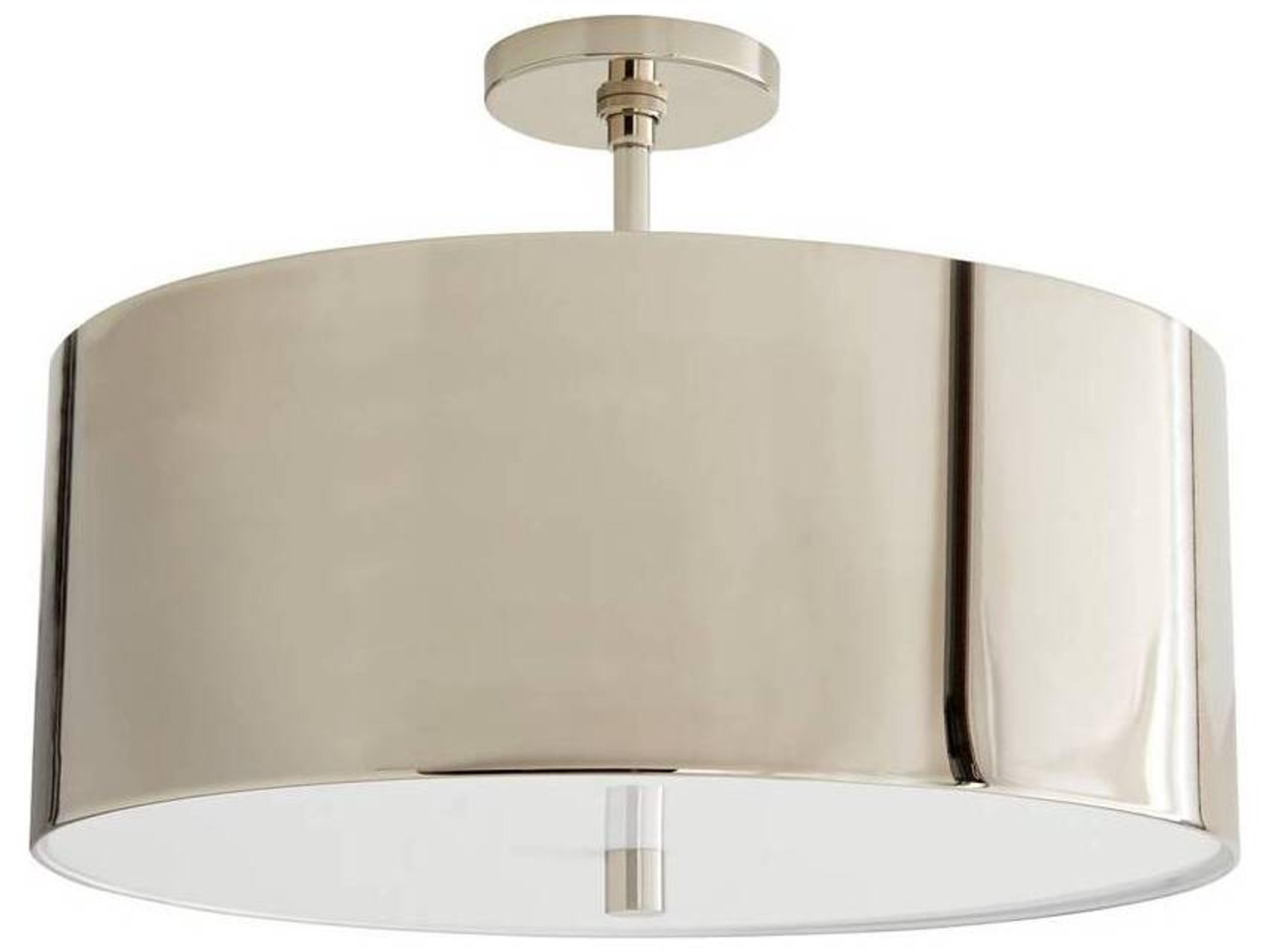 Arteriors Home Tarbell 3-Light Polished Nickel Semi Flush Mount