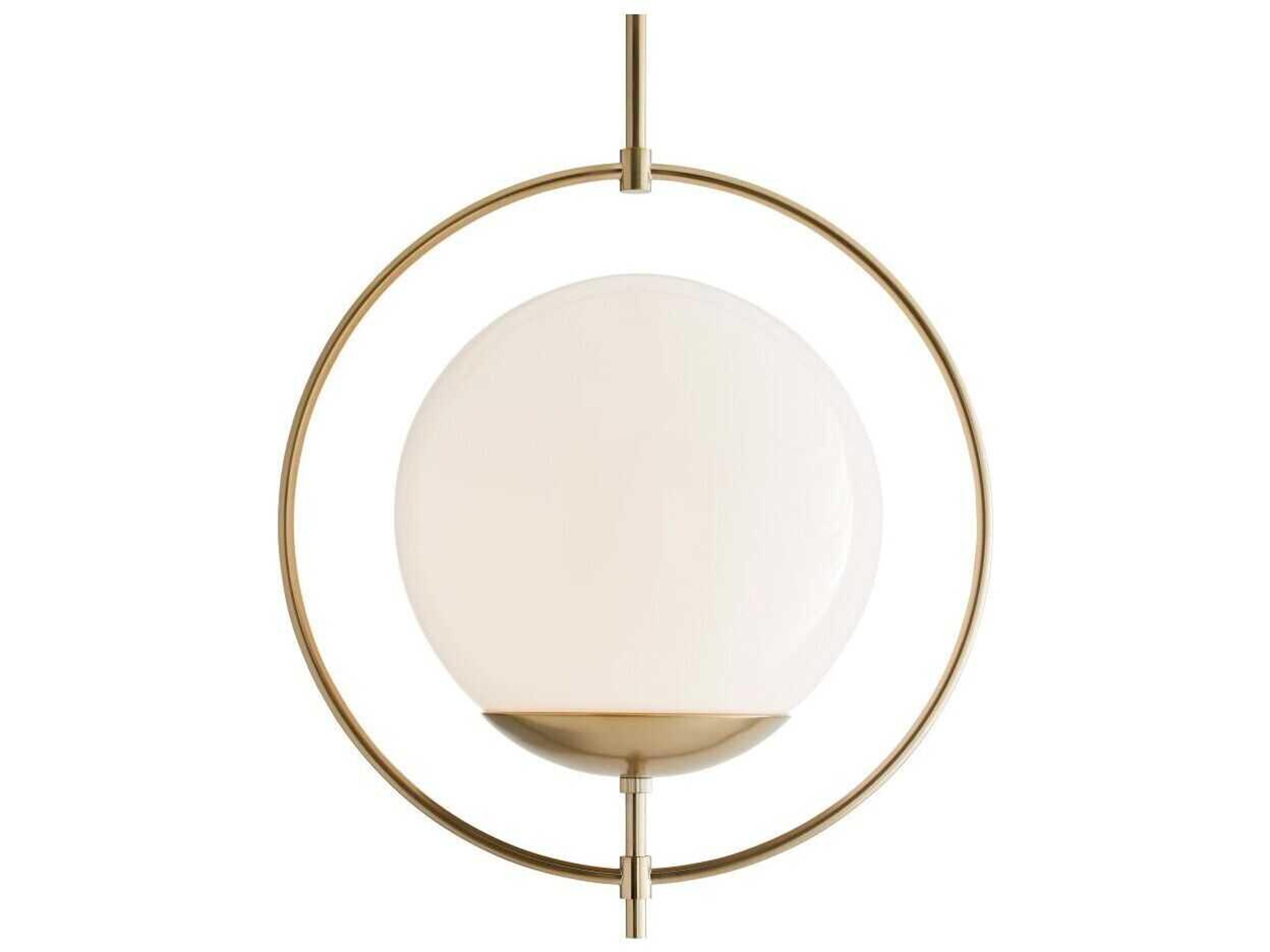 Arteriors Home Volta 1-Light Pale Brass Globe Pendant