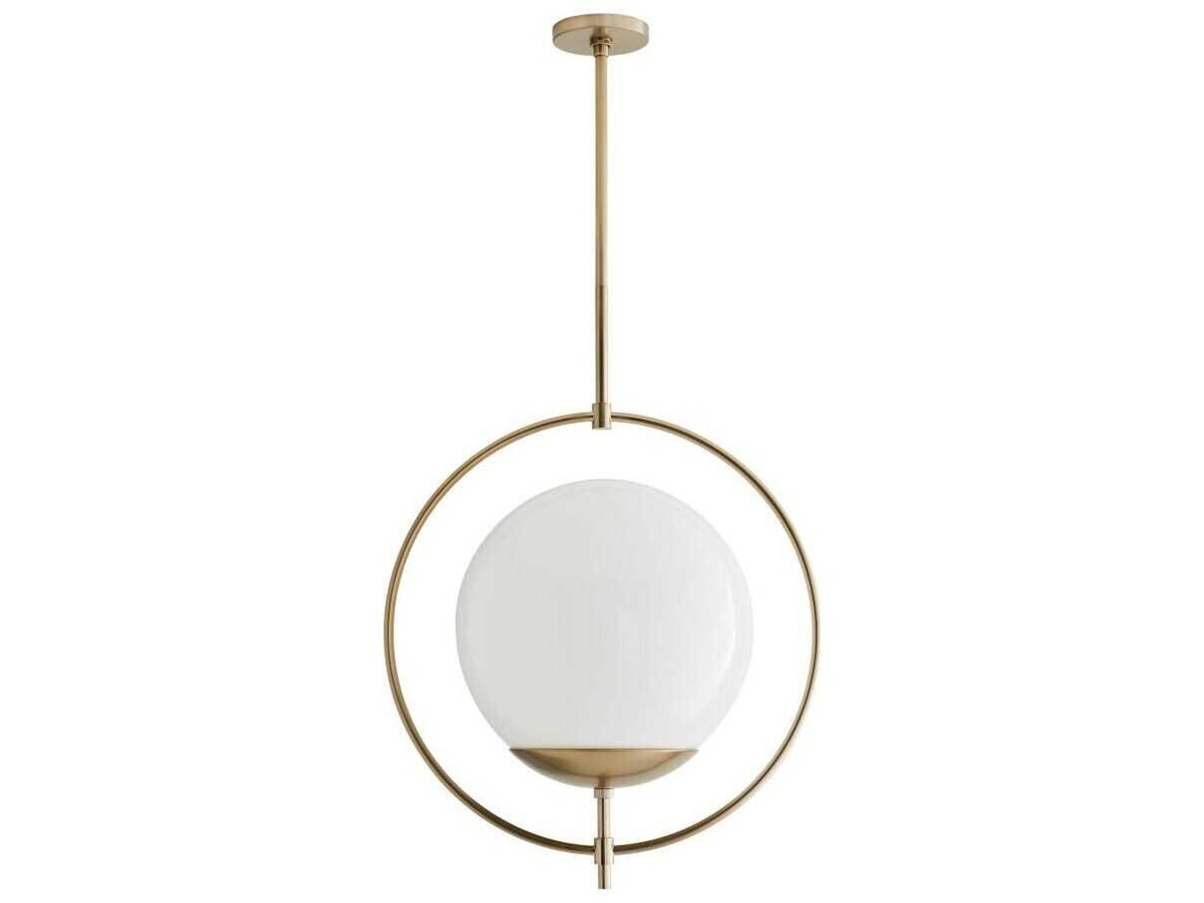 Arteriors Home Volta 1-Light Pale Brass Globe Pendant