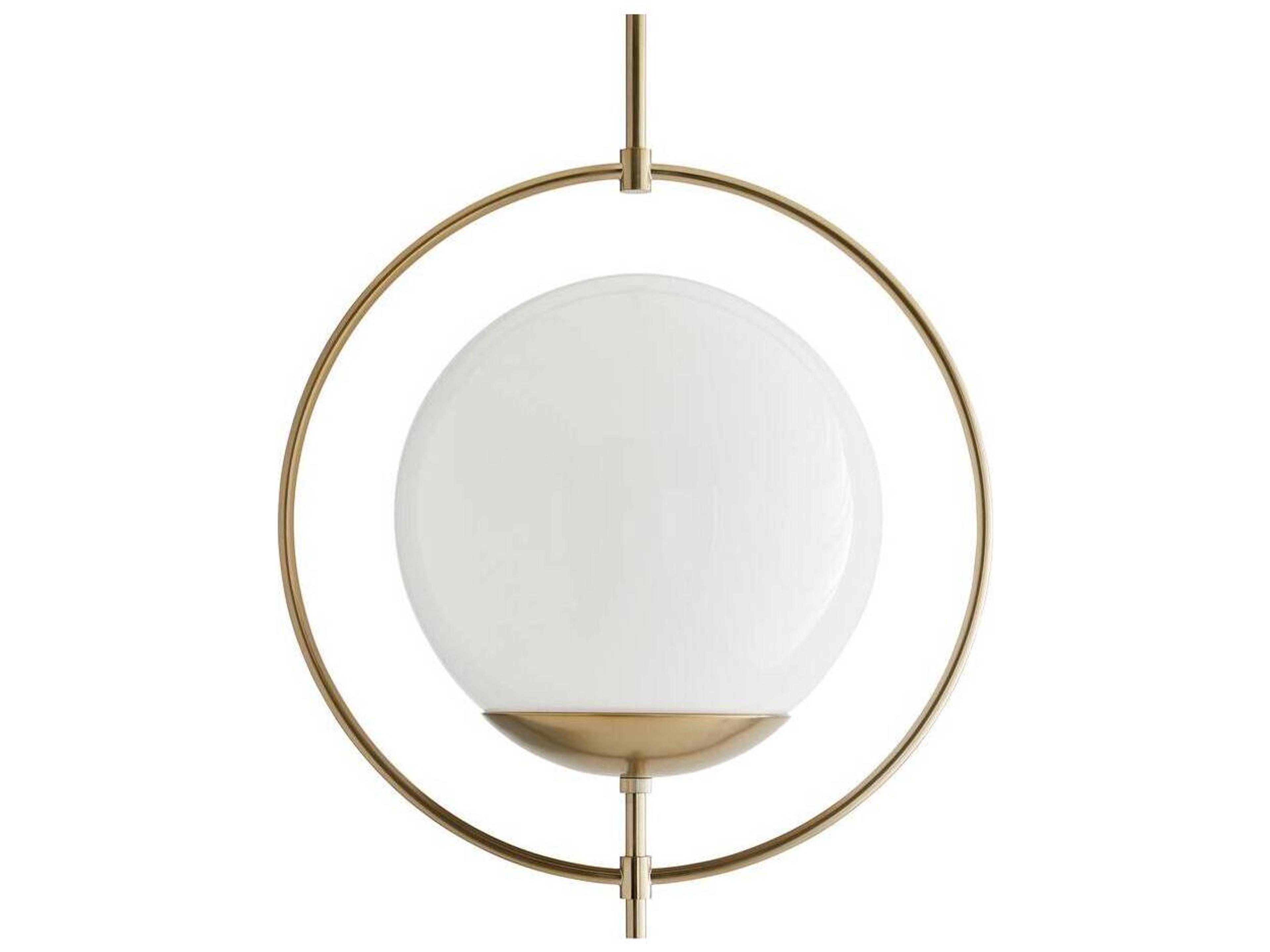 Arteriors Home Volta 1-Light Pale Brass Globe Pendant
