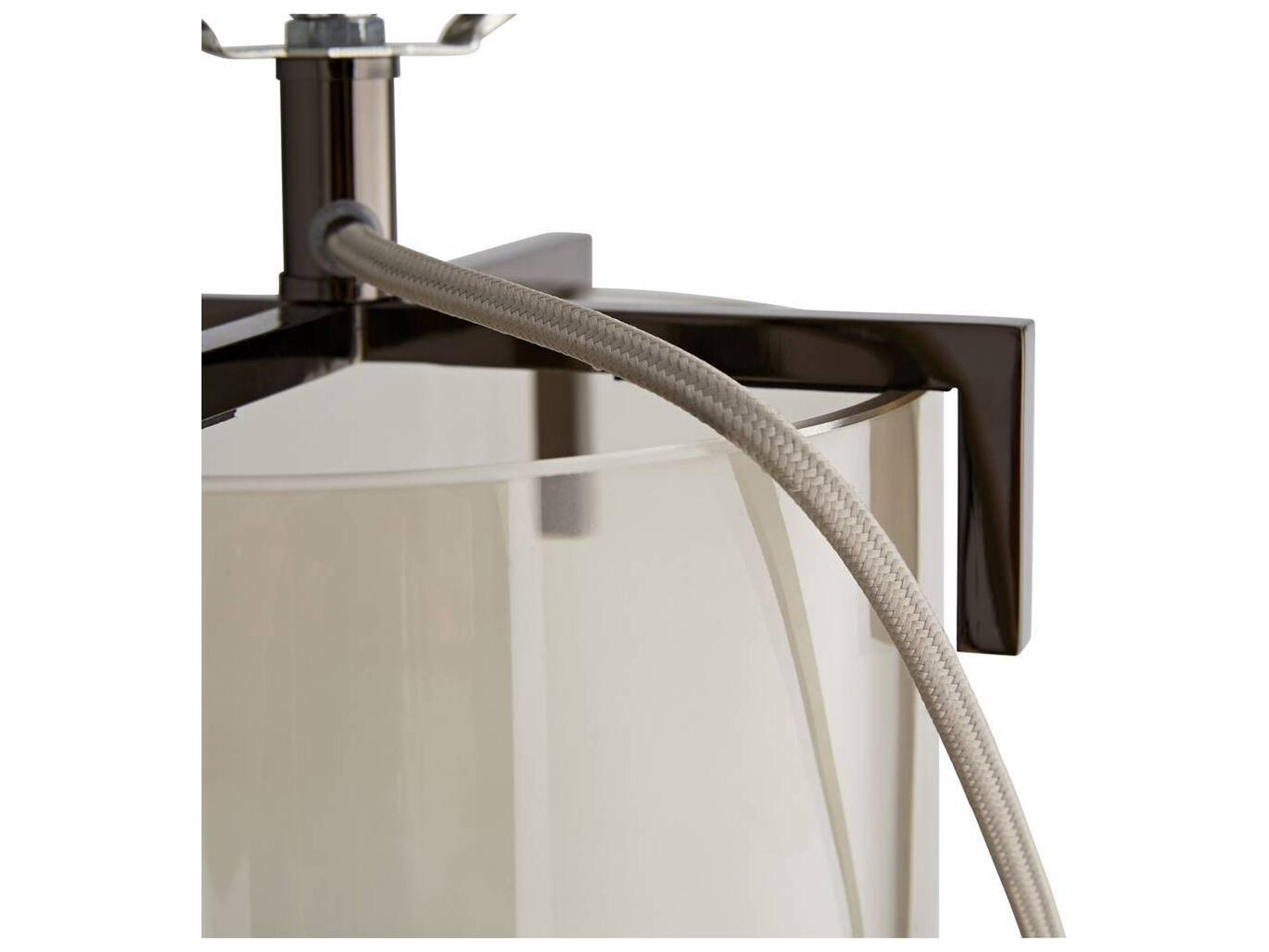 Arteriors Home Dale Smoke Glass Brown Nickel Buffet Lamp