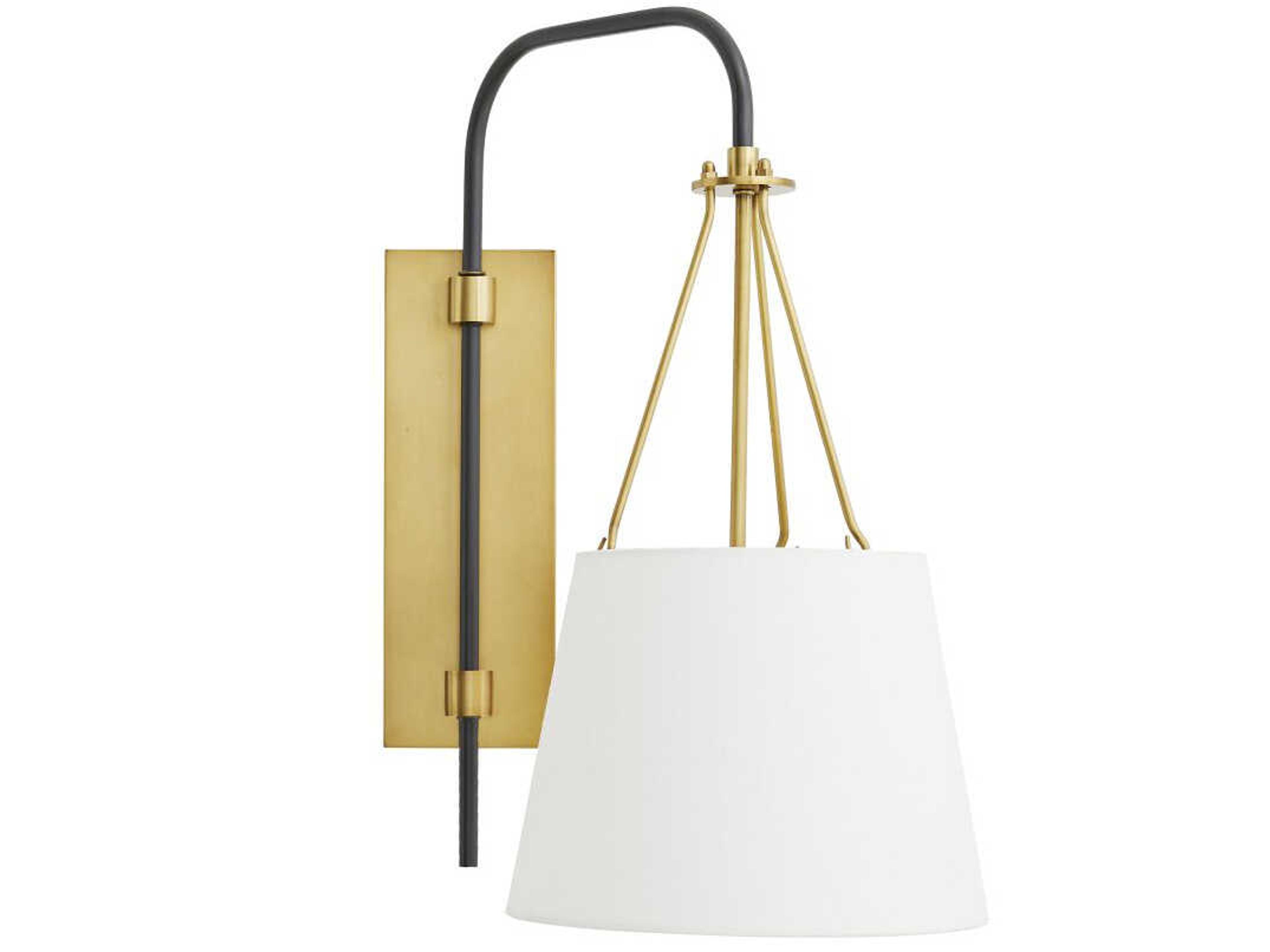 Arteriors Home Franklin 1-Light Antique Brass Bronze Swing Wall Sconce