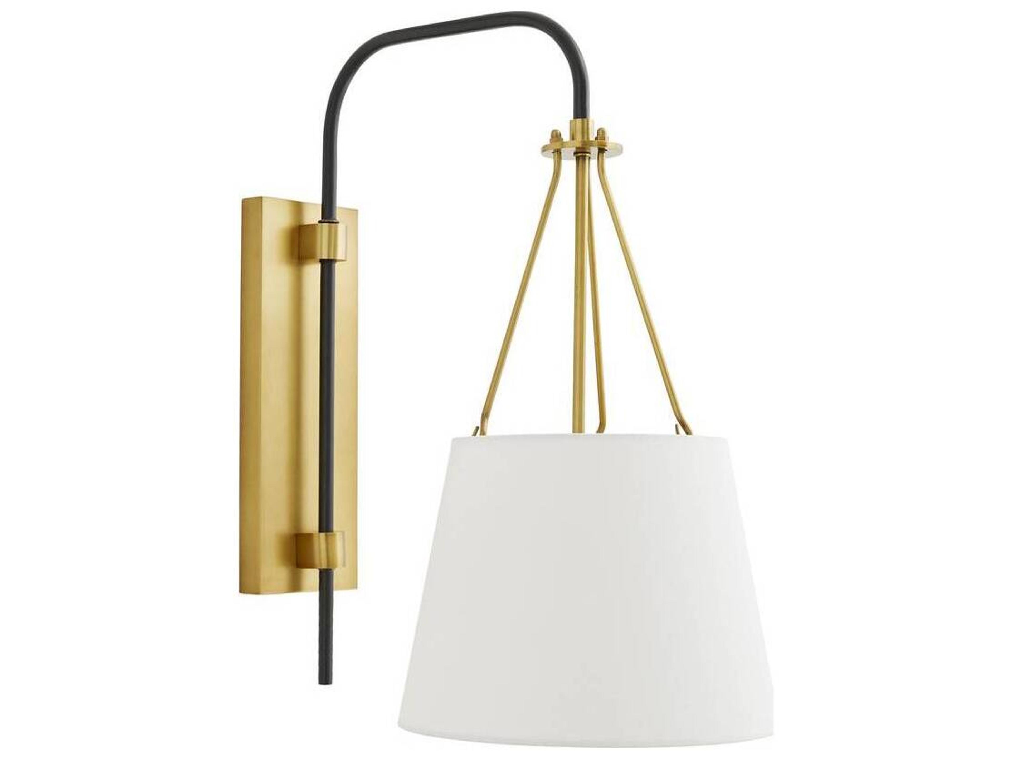Arteriors Home Franklin 1-Light Antique Brass Bronze Swing Wall Sconce