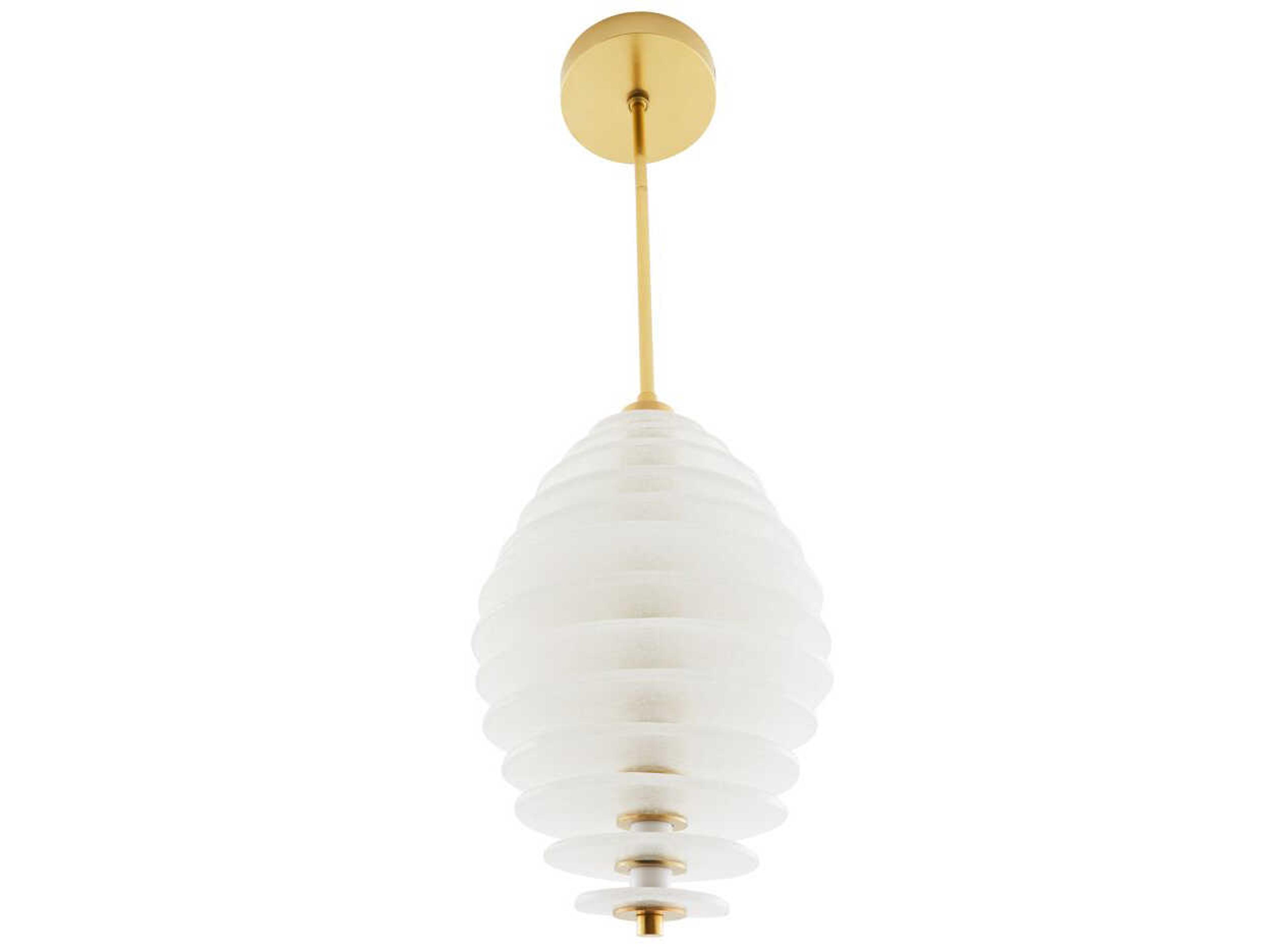 Arteriors Home Penelope 1-Light Antique Brass Clear Pendant