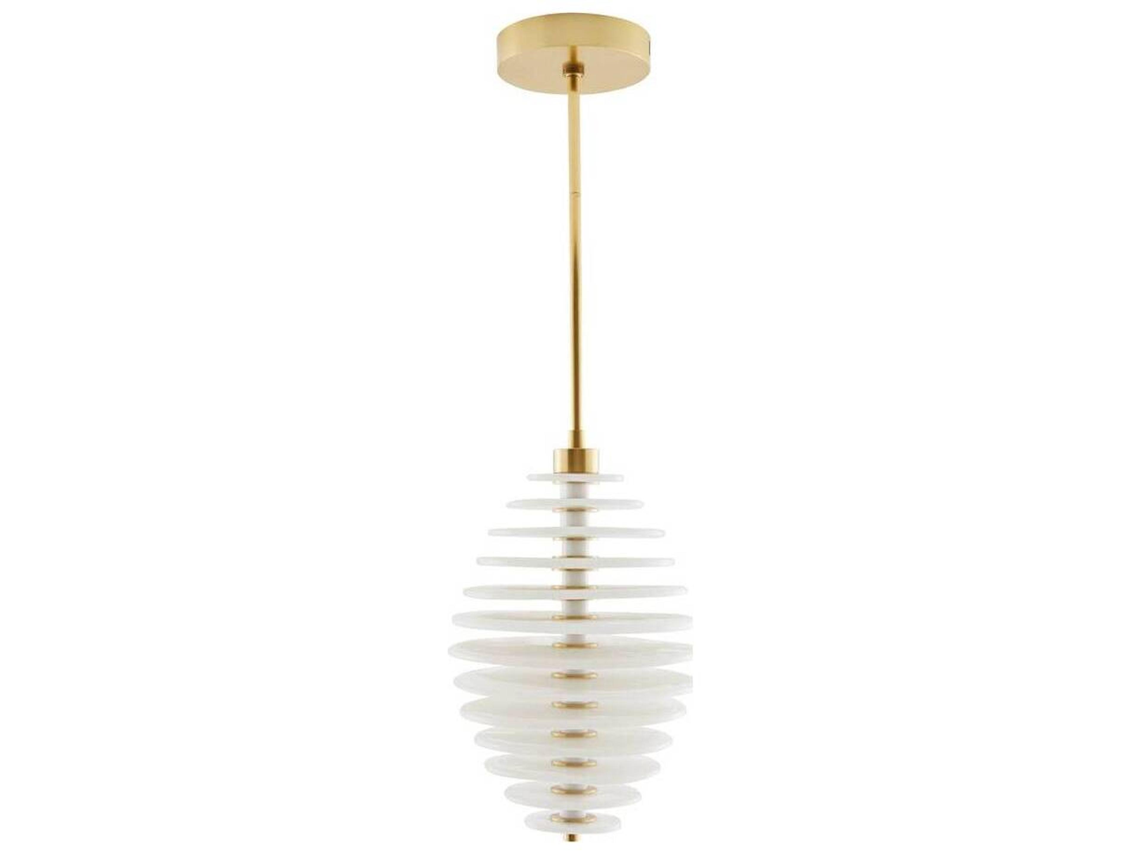 Arteriors Home Penelope 1-Light Antique Brass Clear Pendant