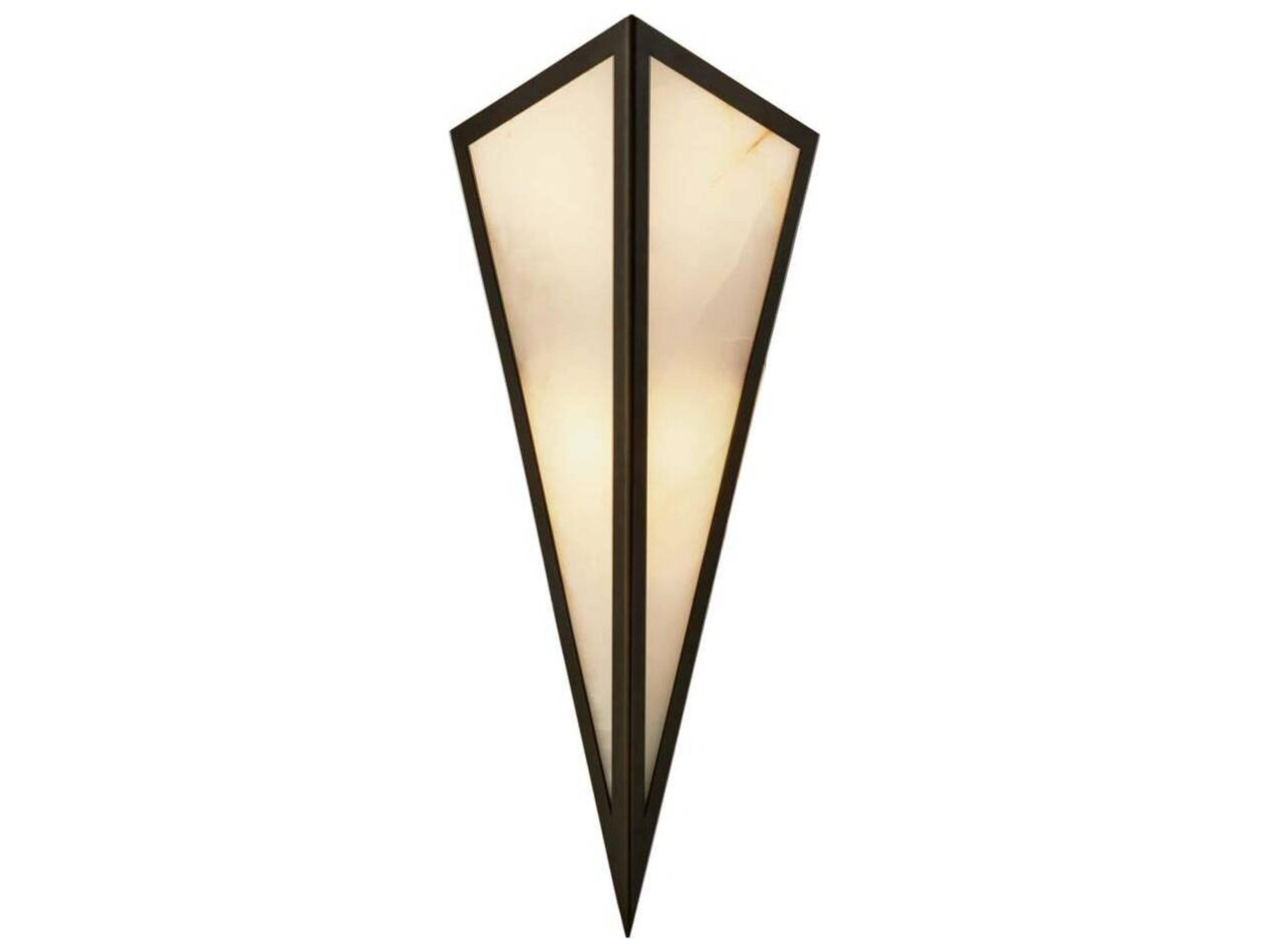 Arteriors Home Priestly 2-Light White Onyx Black Wall Sconce