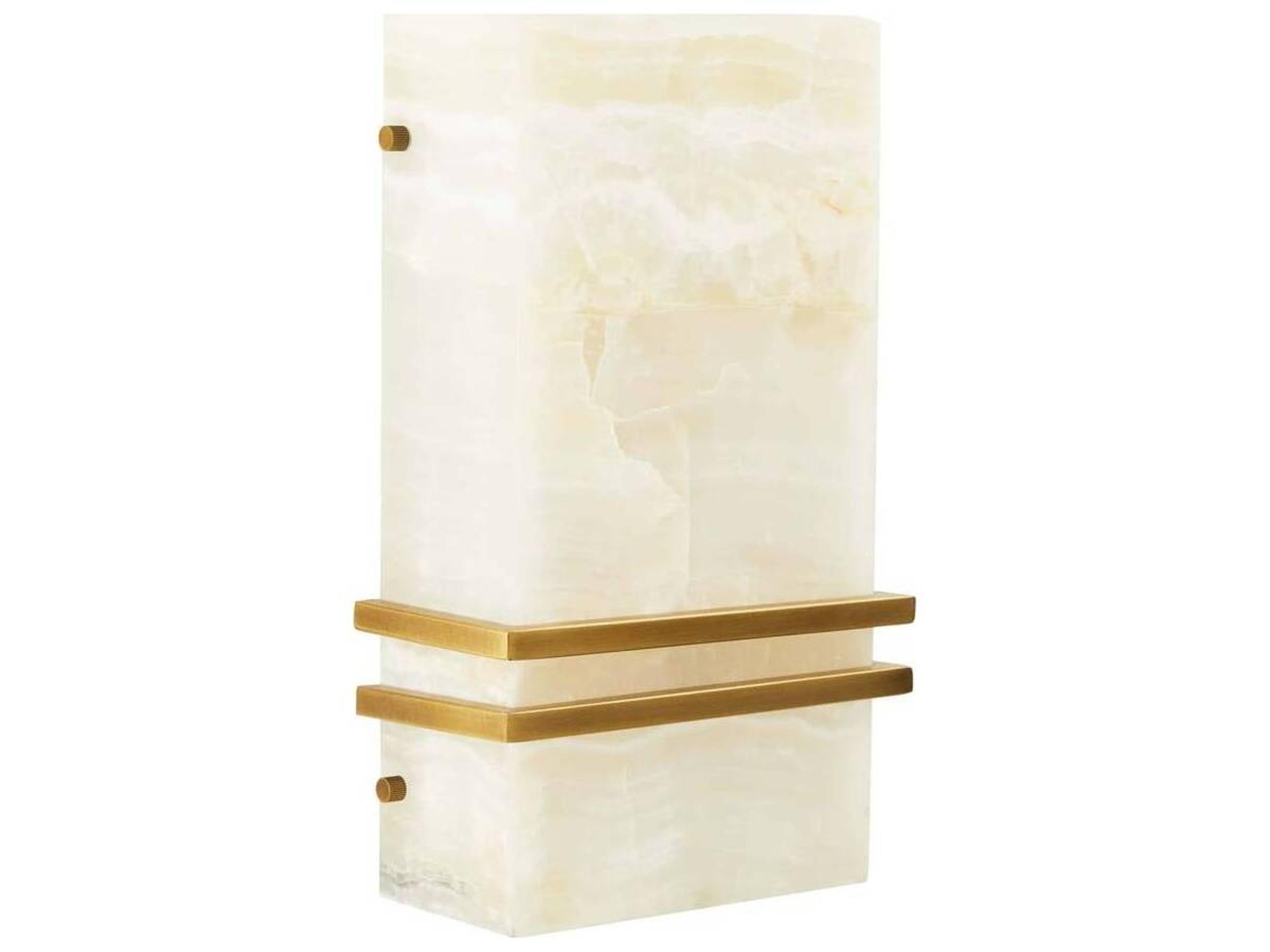 Arteriors Home Ronan 2-Light White Onyx Wall Sconce