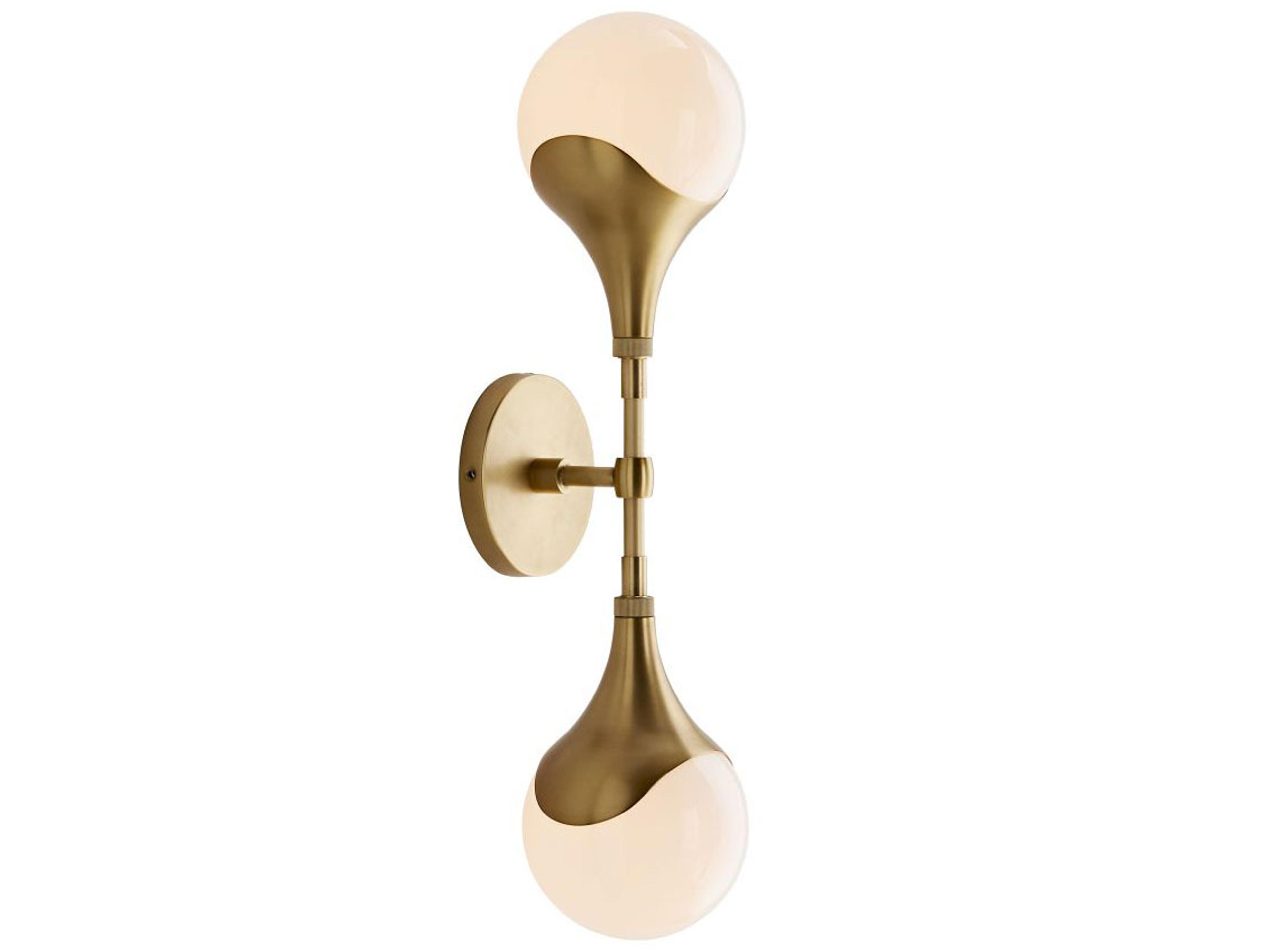 Arteriors Home Augustus 2-Light Antique Brass Wall Sconce