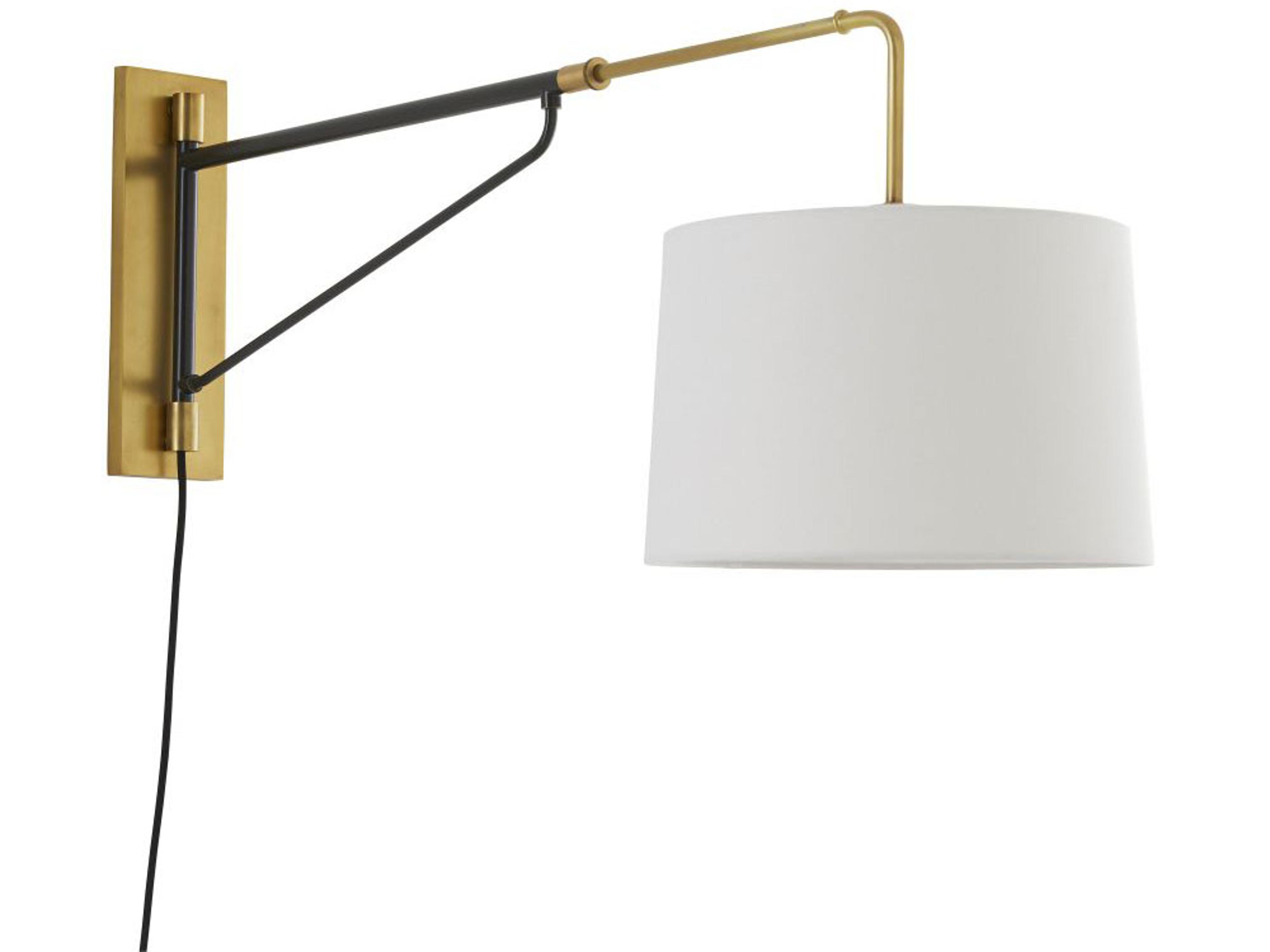 Arteriors Home Anthony 1-Light Antique Brass Bronze Swing Wall Sconce