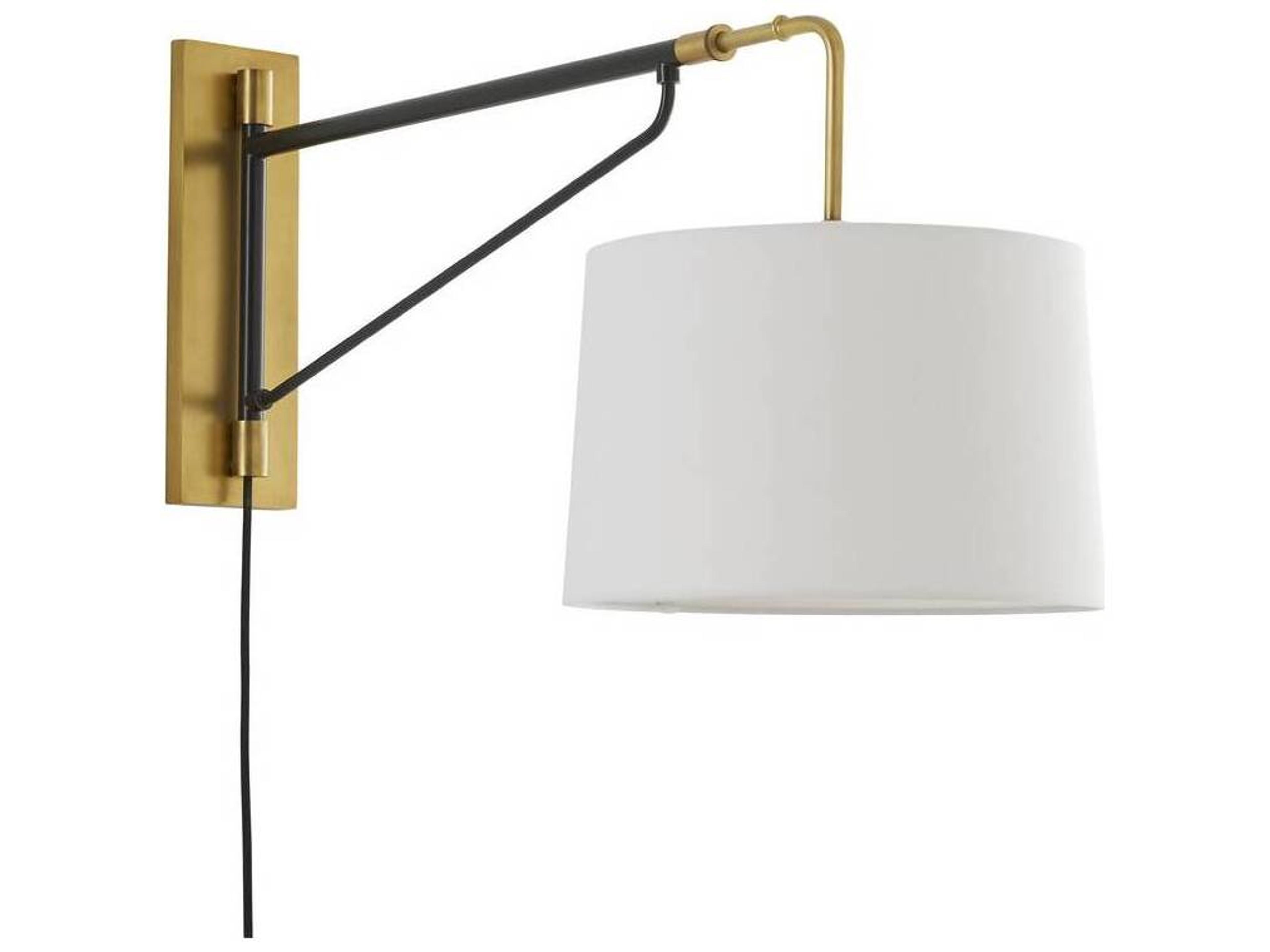 Arteriors Home Anthony 1-Light Antique Brass Bronze Swing Wall Sconce