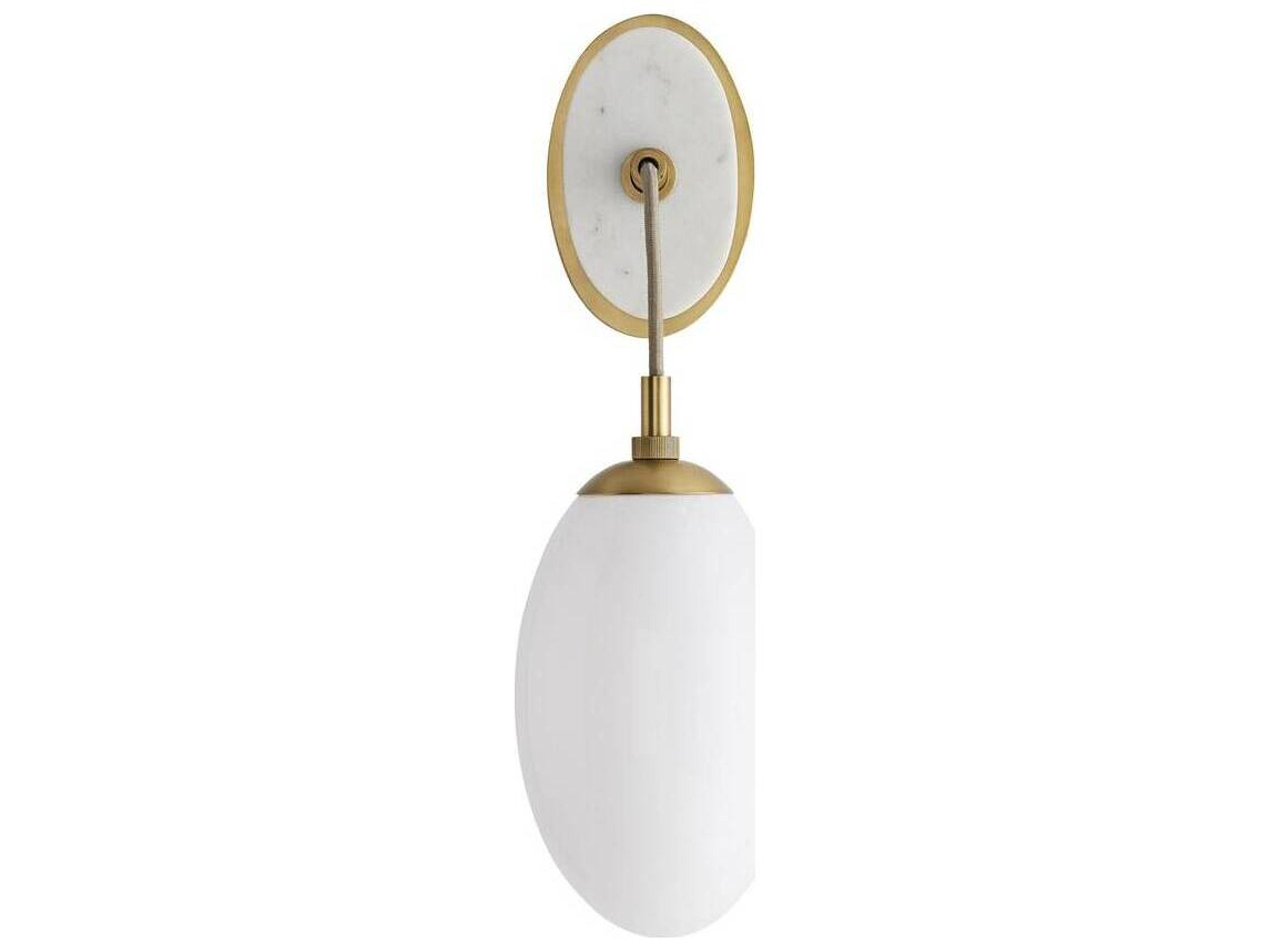 Arteriors Home Bindi 1-Light Antique Brass White Wall Sconce