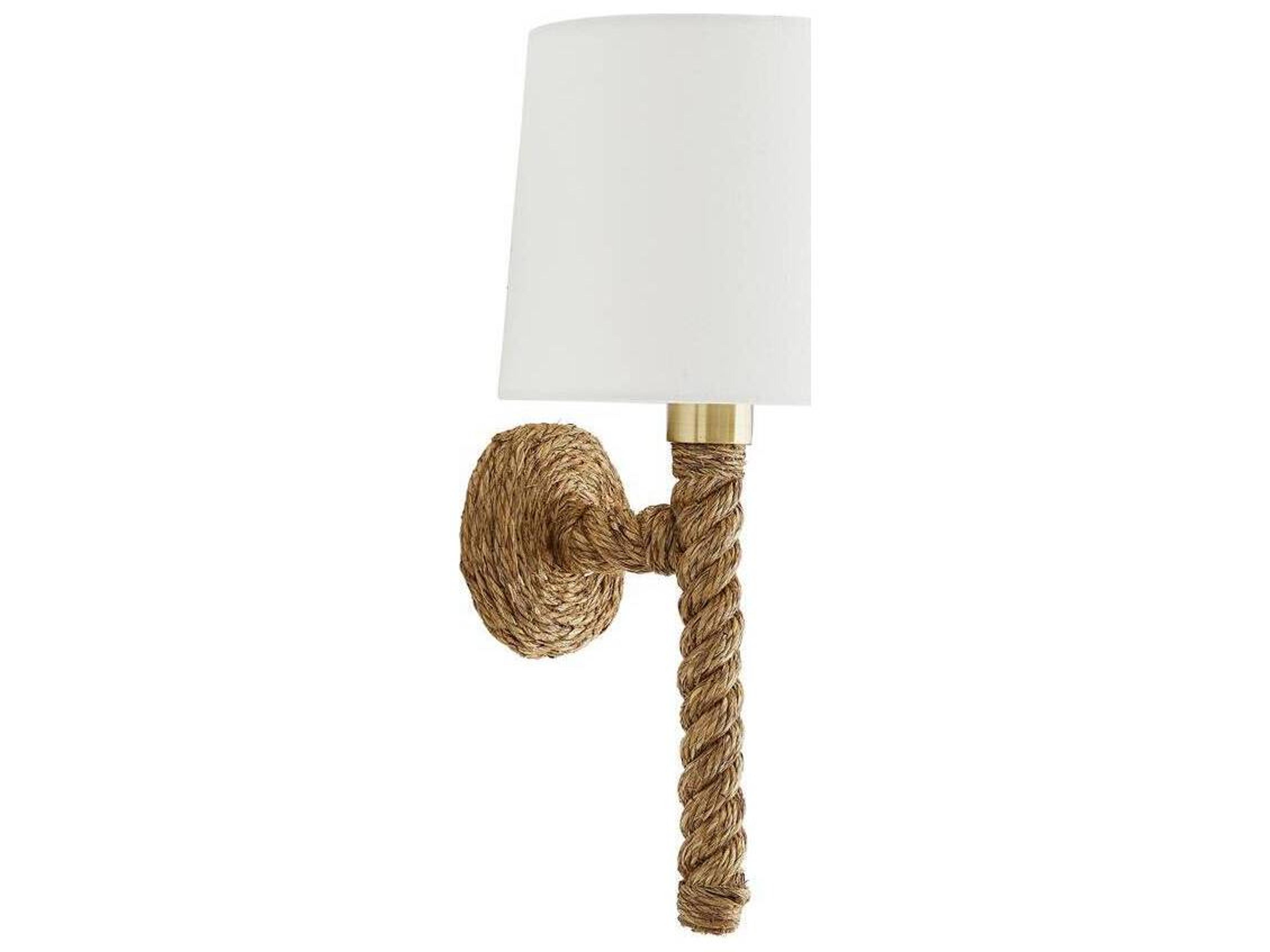 Arteriors Home Douglas 1-Light Natural Jute Brown Wall Sconce