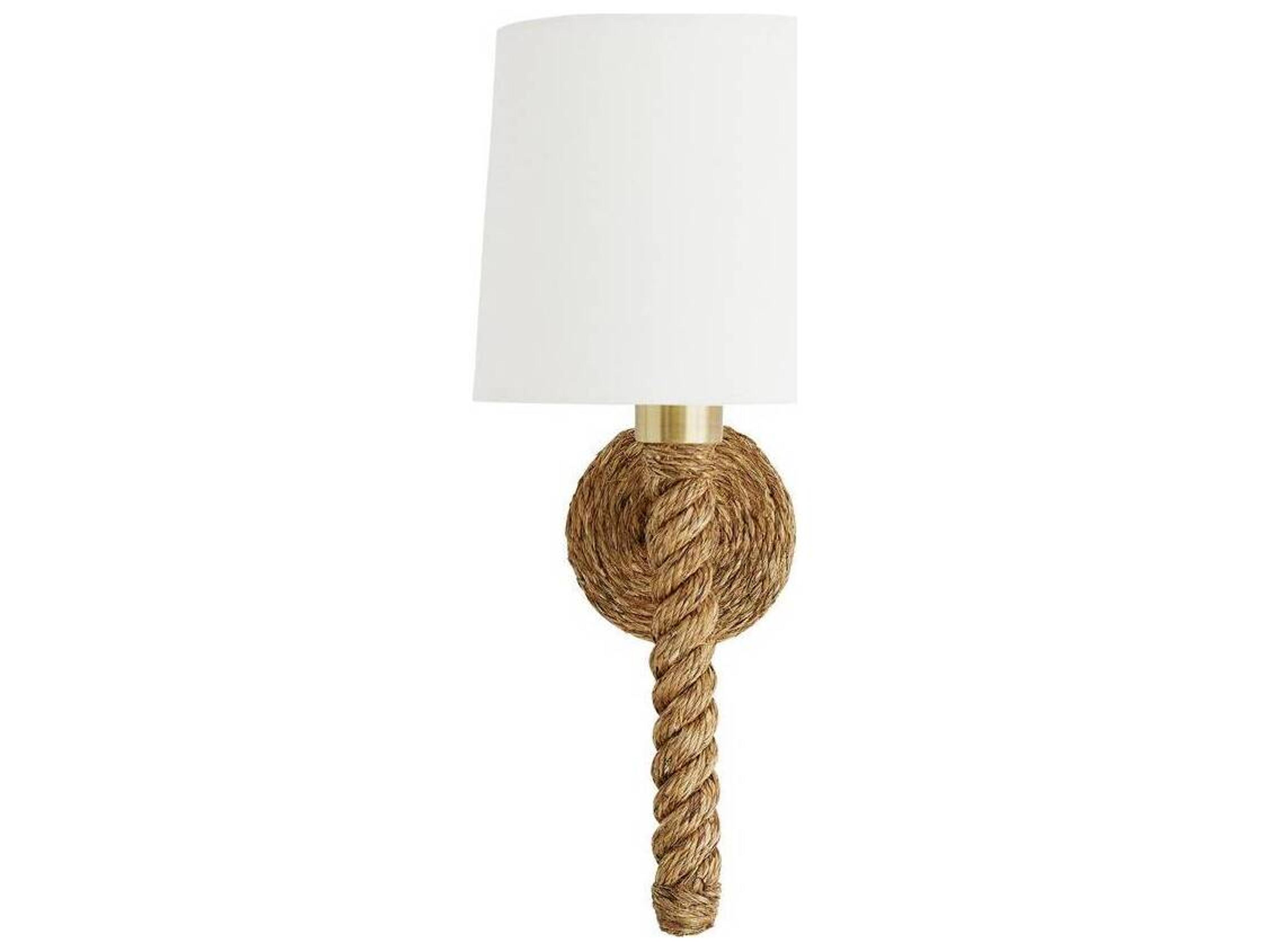Arteriors Home Douglas 1-Light Natural Jute Brown Wall Sconce