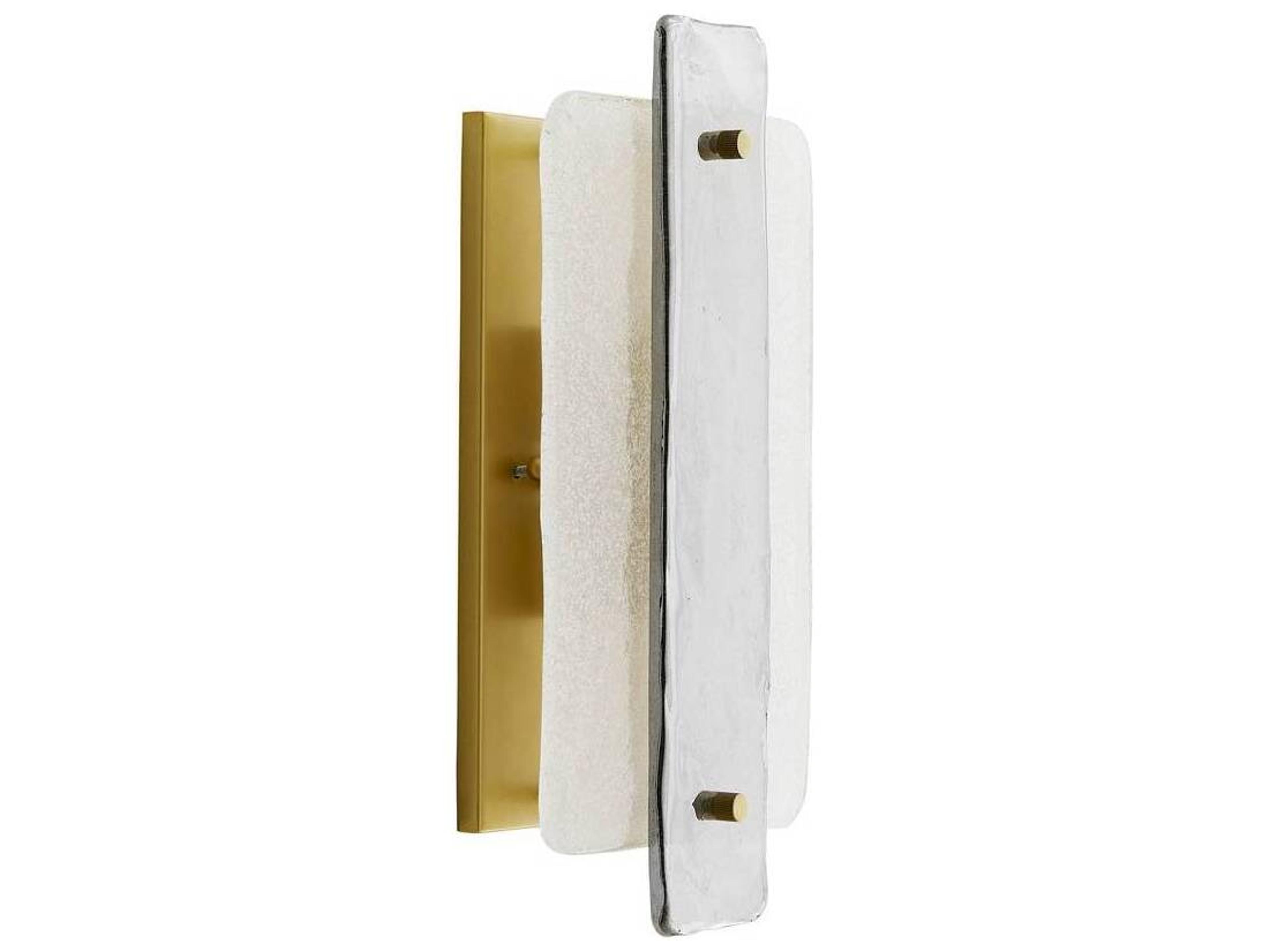 Arteriors Home Uriah 2-Light Smoke Luster Brass Wall Sconce