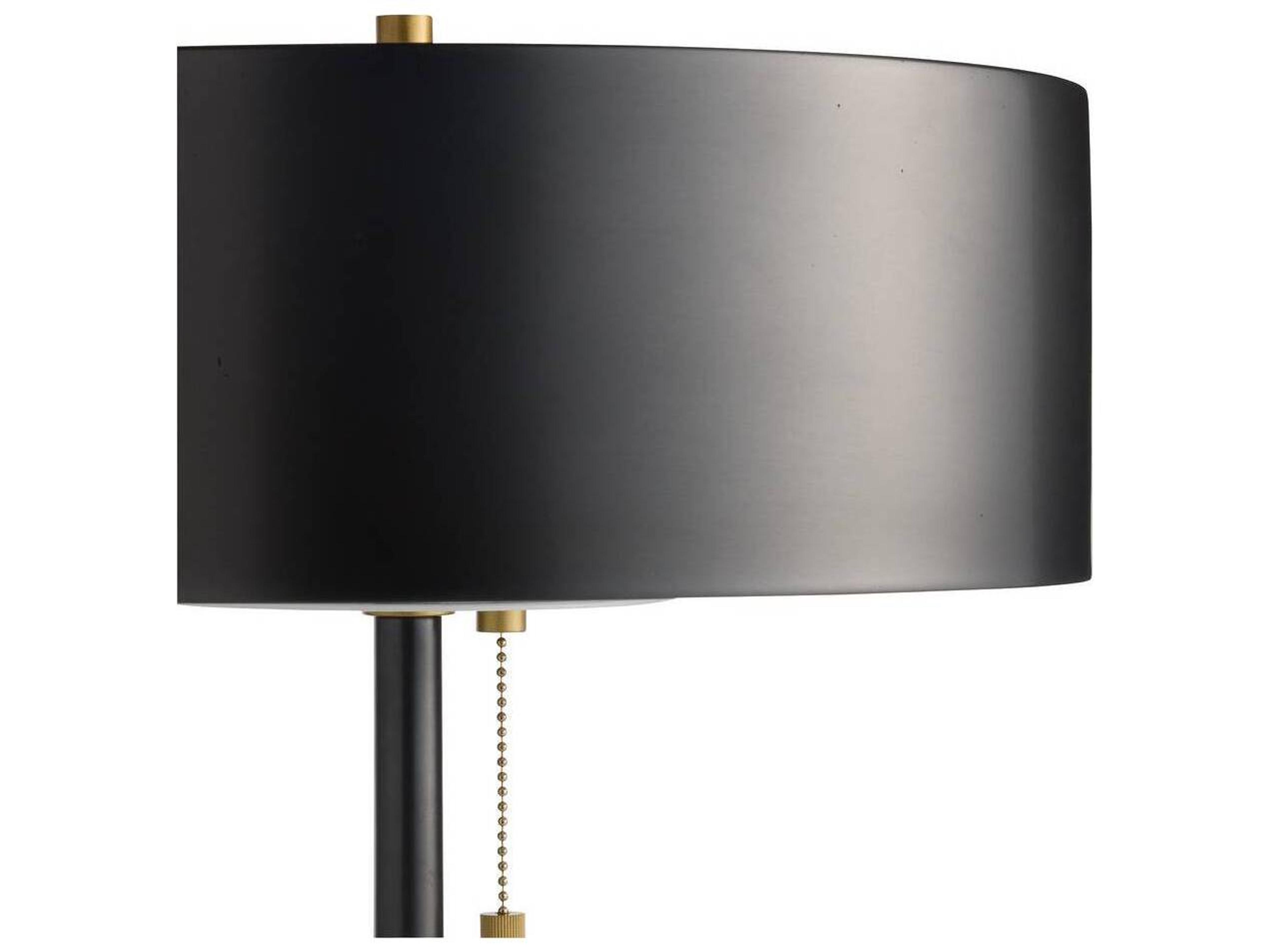 Arteriors Home Violetta  Matte Black Antique Brass Table Lamp
