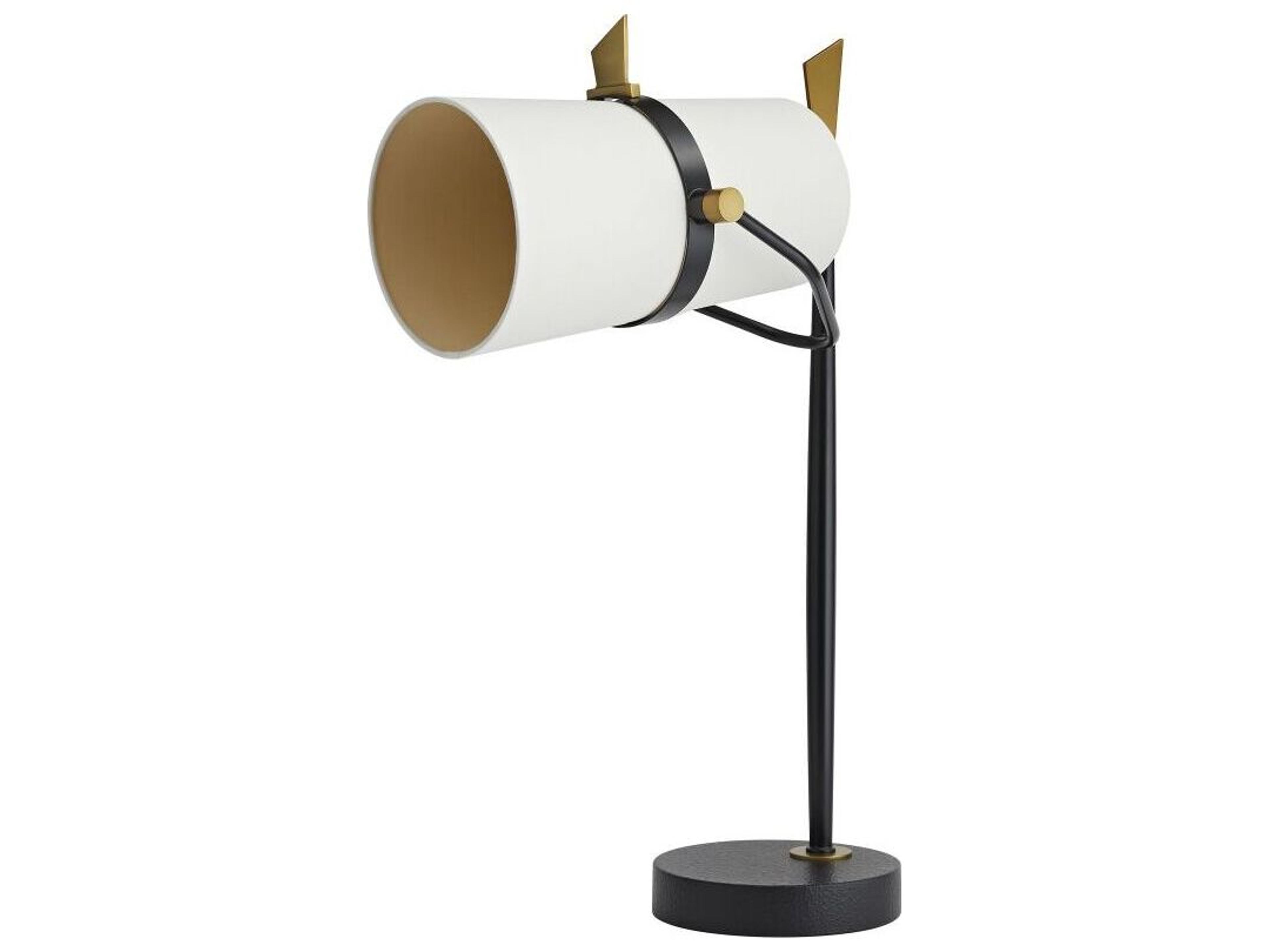 Arteriors Home Yasmin  Antique Black Steel Desk Lamp