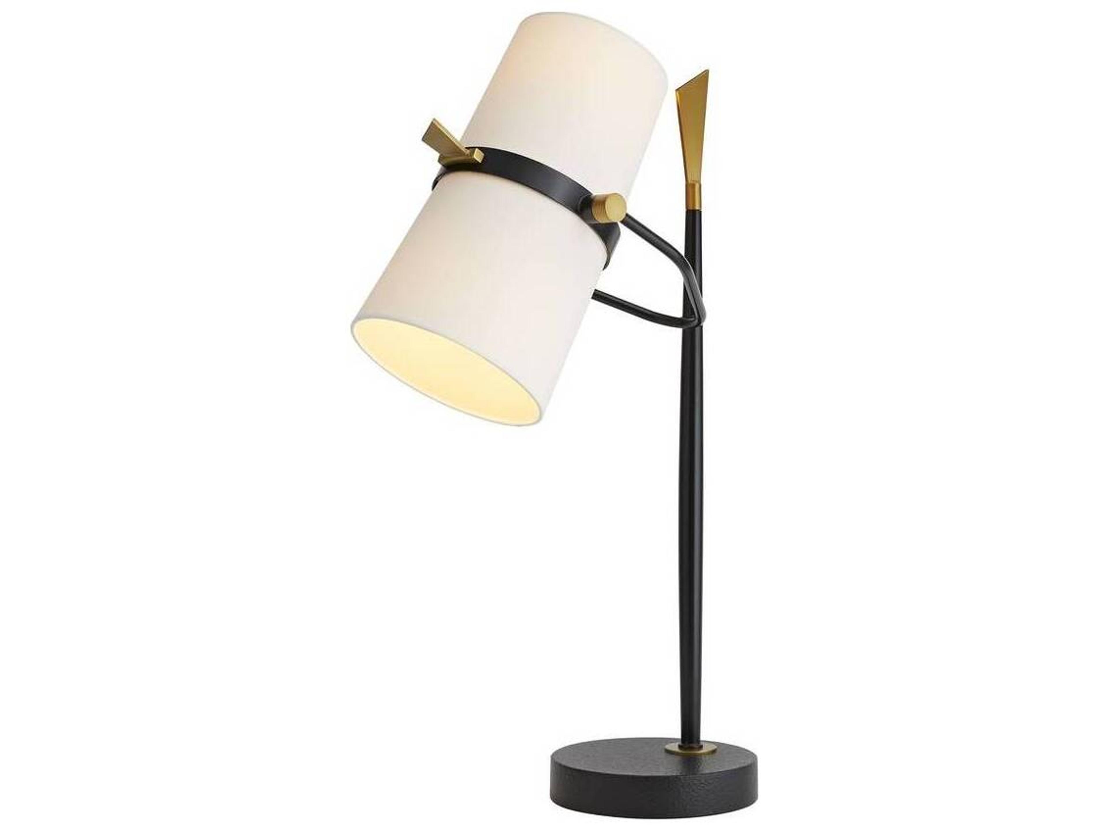 Arteriors Home Yasmin  Antique Black Steel Desk Lamp