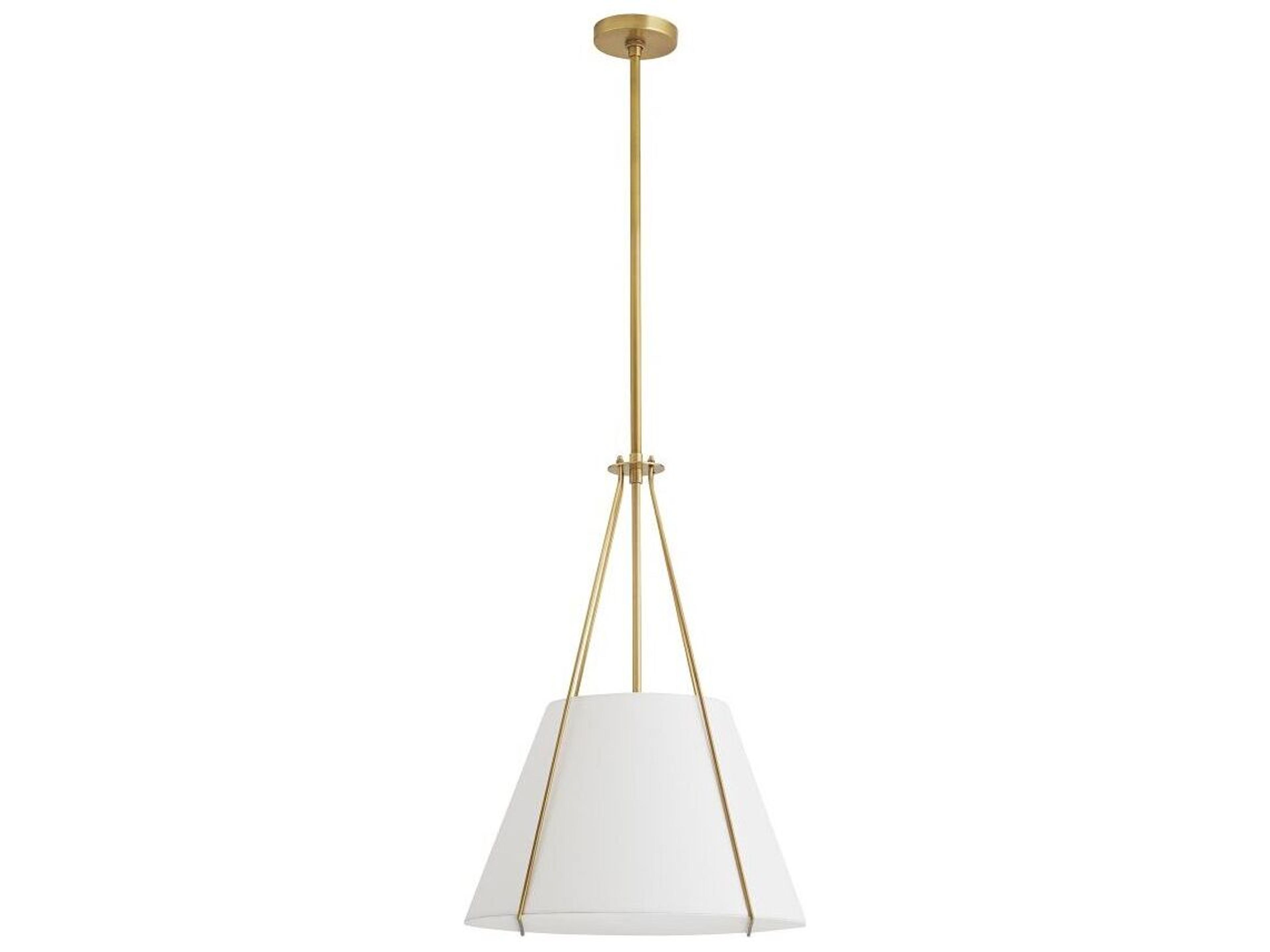 Arteriors Home Heloise 1-Light Antique Brass Drum Pendant