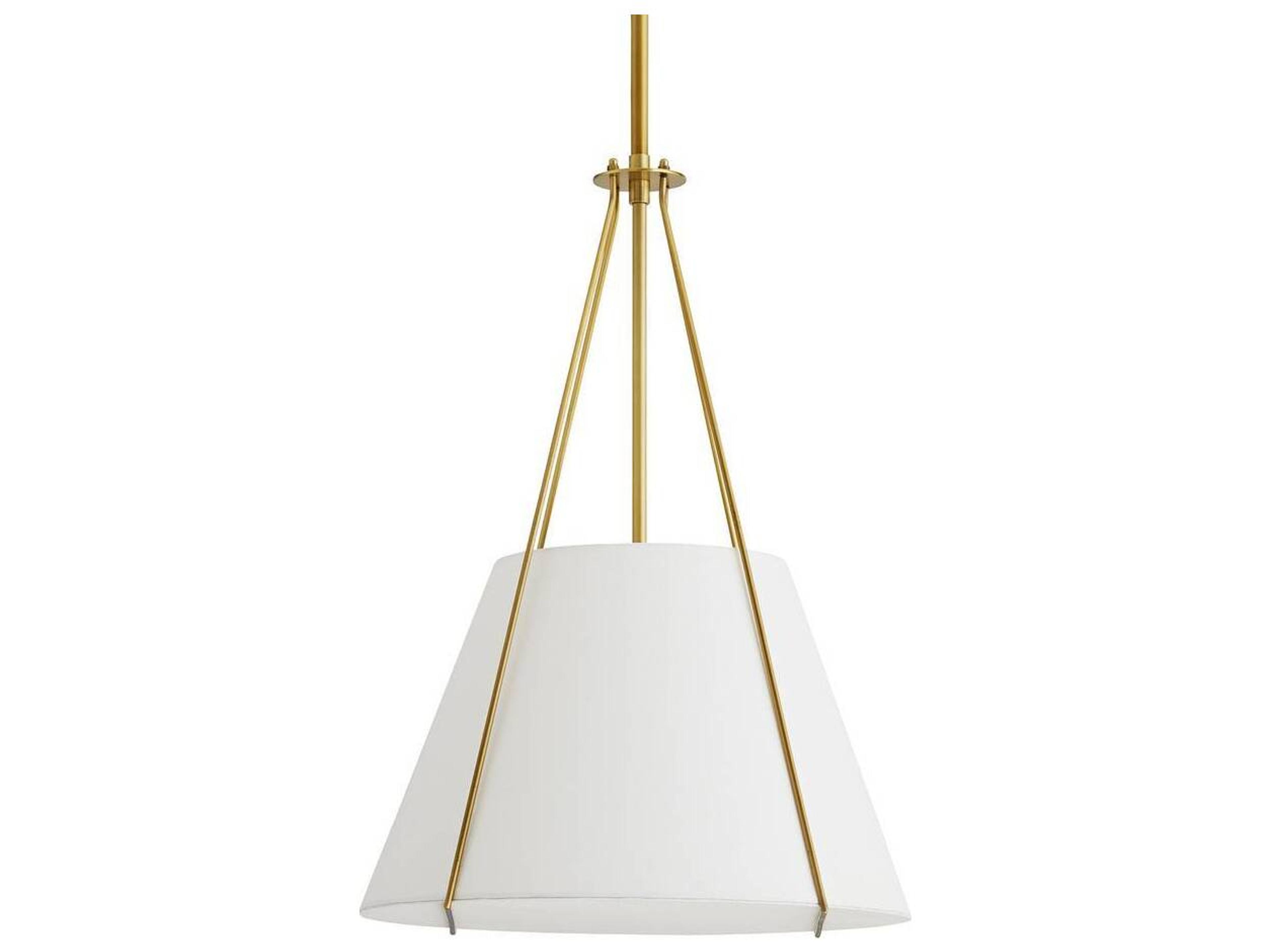 Arteriors Home Heloise 1-Light Antique Brass Drum Pendant