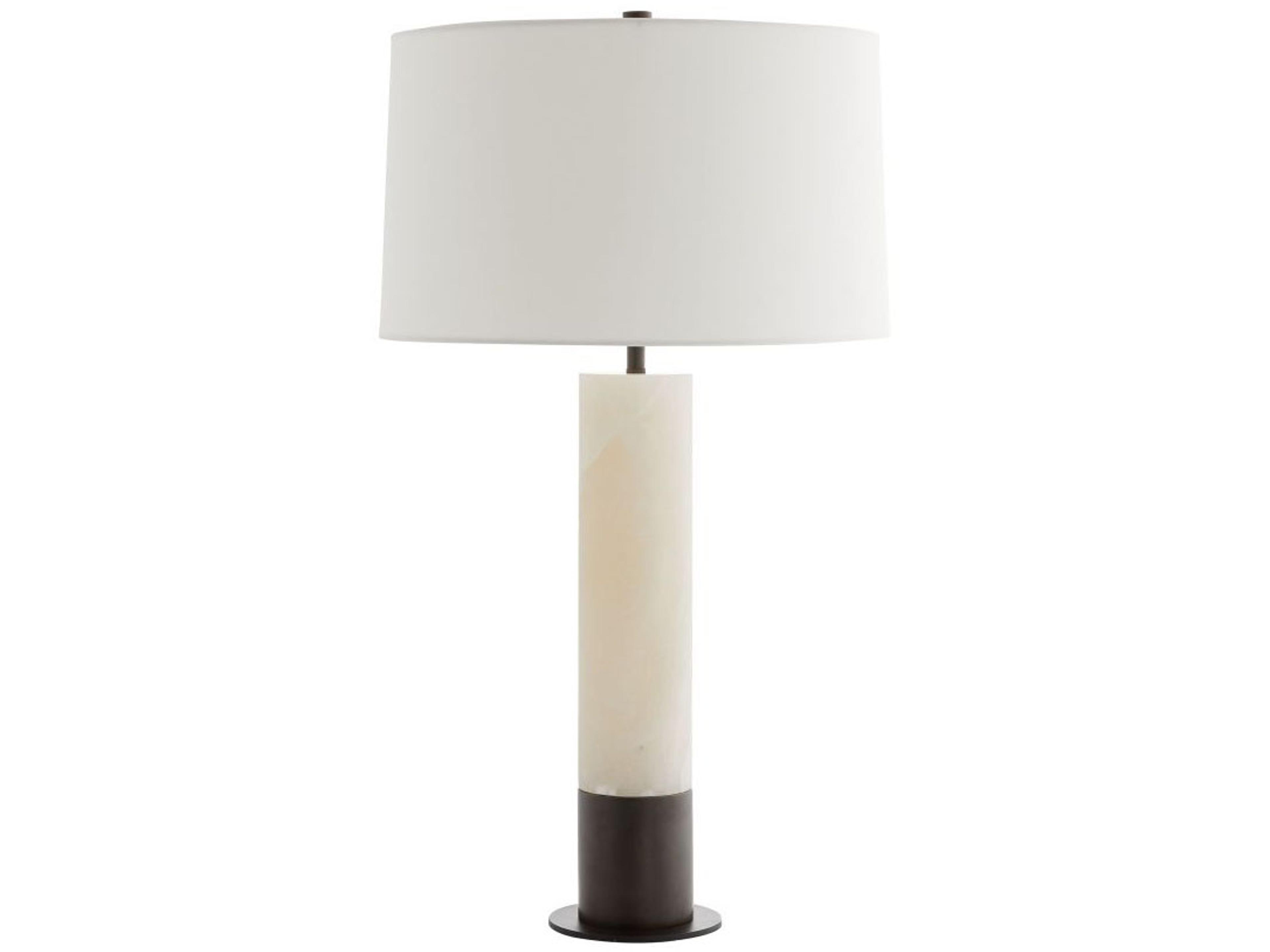 Arteriors Home Nashik White Alabaster Bronze Buffet Lamp