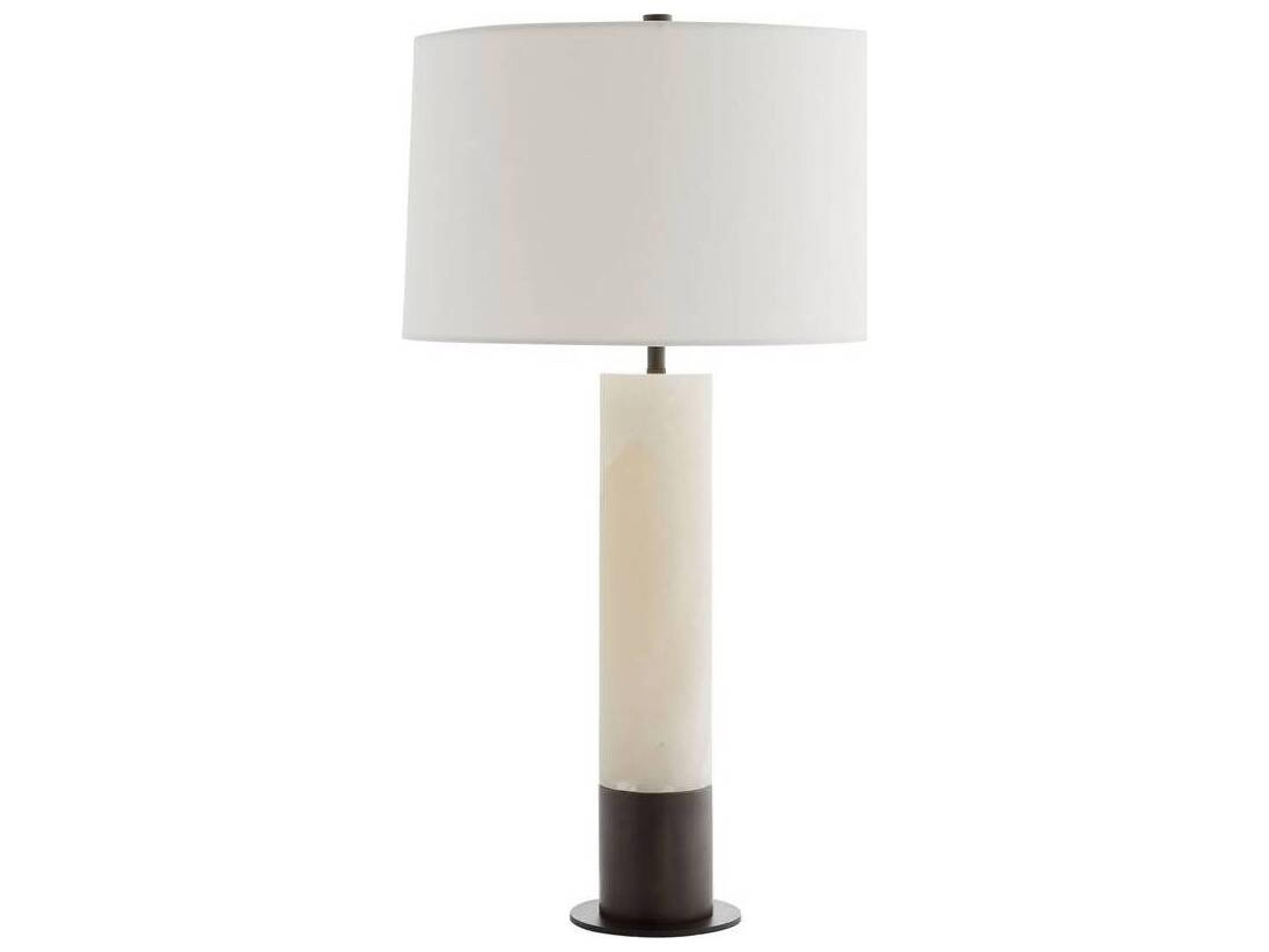Arteriors Home Nashik White Alabaster Bronze Buffet Lamp