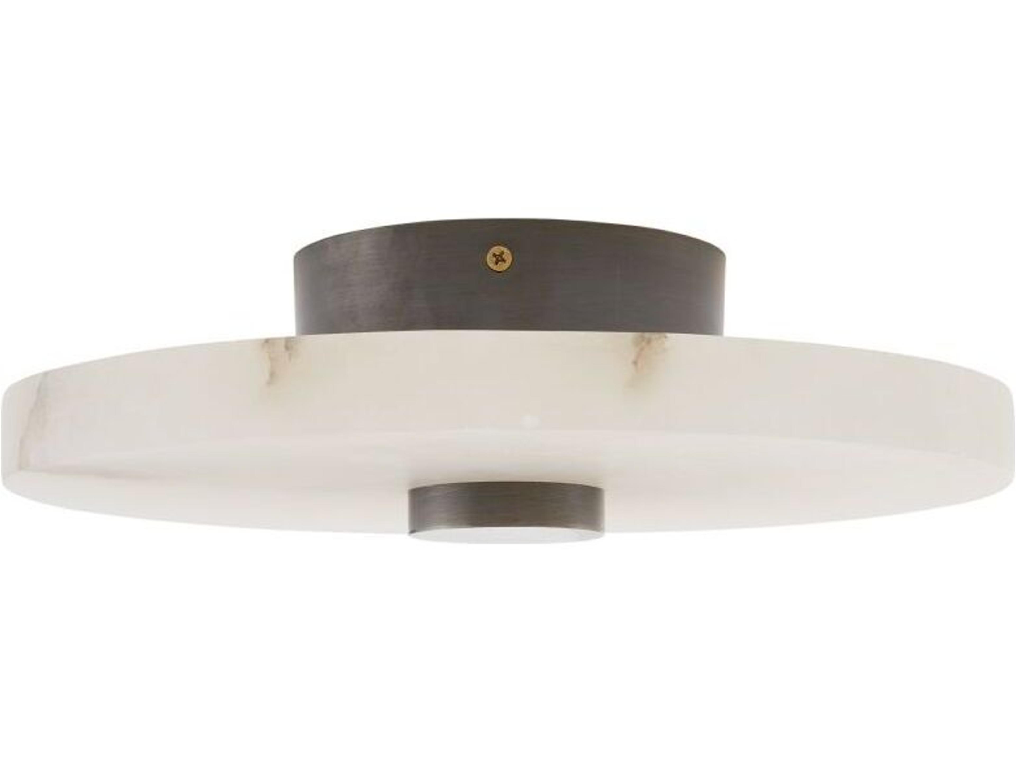 Arteriors Home Moers 1-Light White Alabaster Round Flush Mount