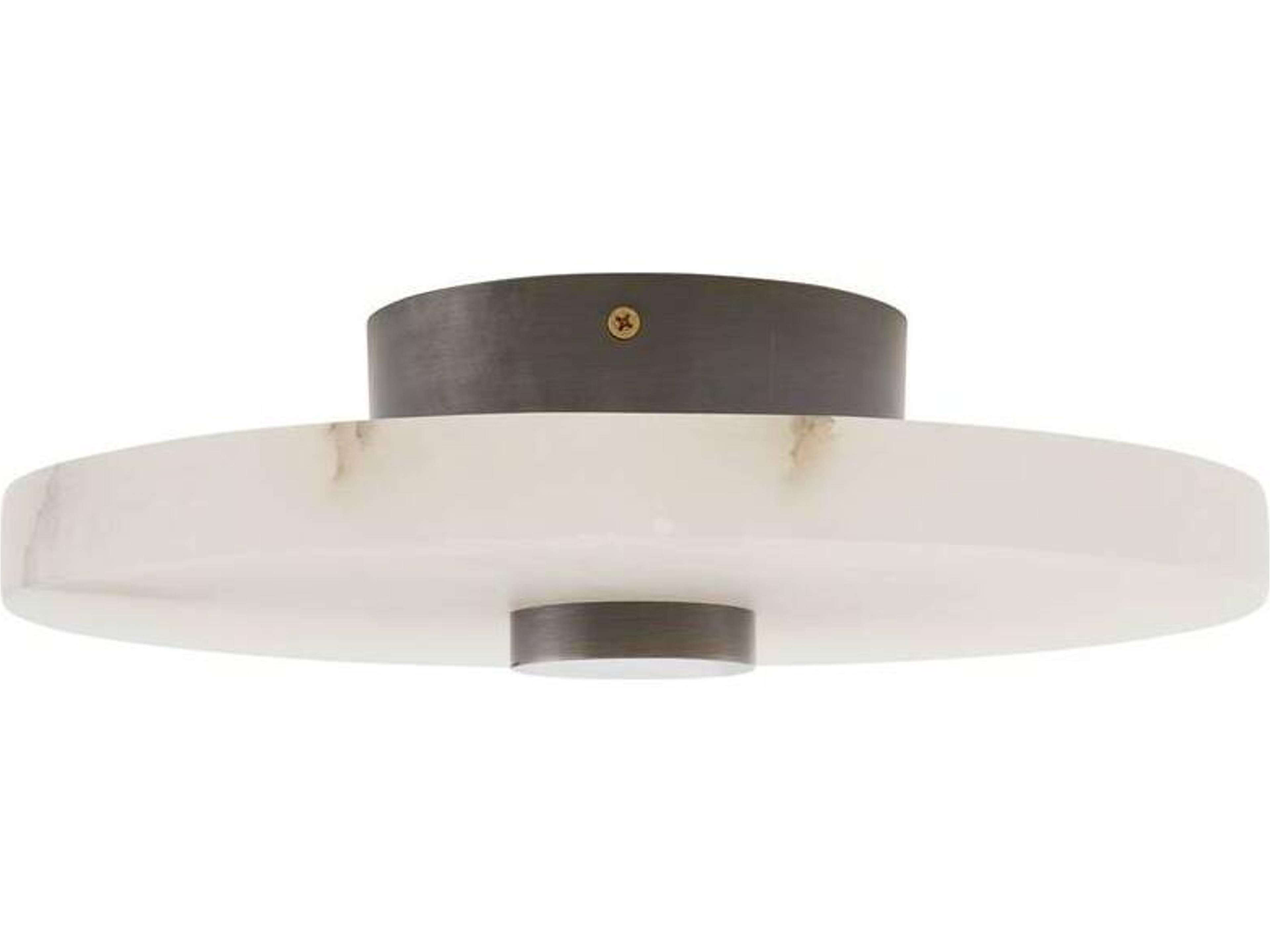 Arteriors Home Moers 1-Light White Alabaster Round Flush Mount