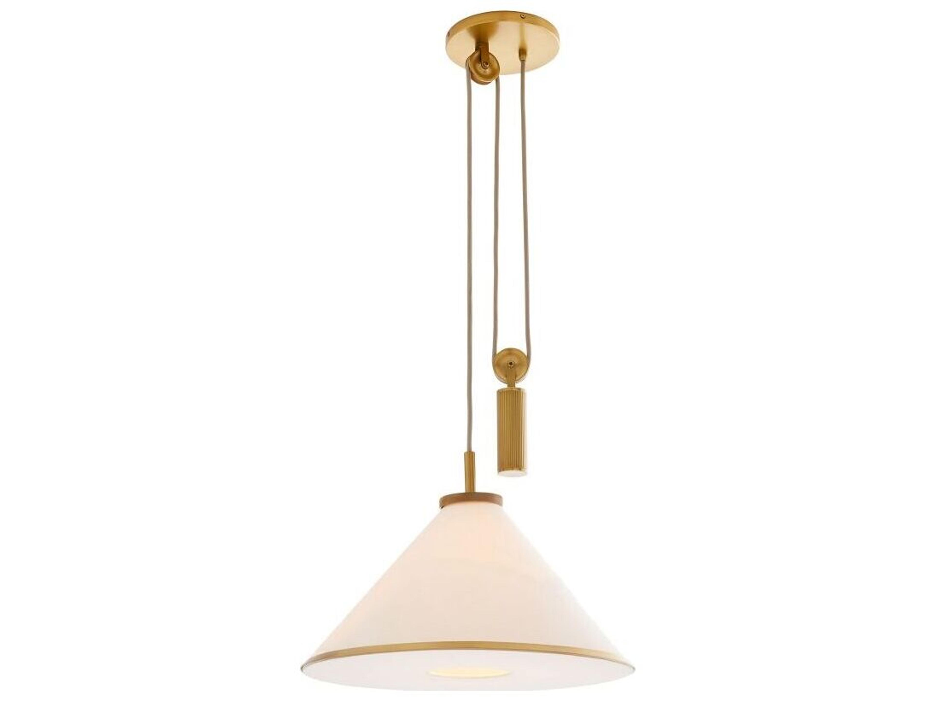 Arteriors Home Norfolk 1-Light Antique Brass White Pendant