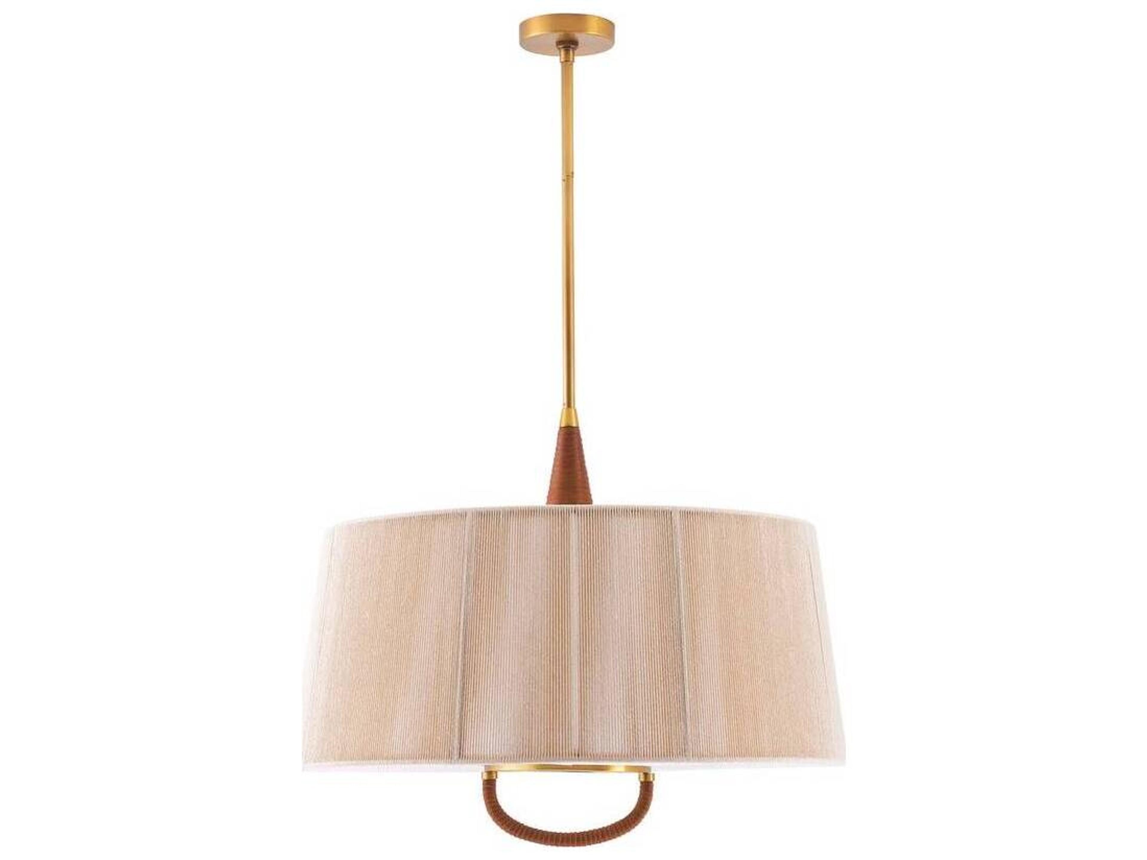 Arteriors Home Middlebury 6-Light Antique Brass Brown Pendant