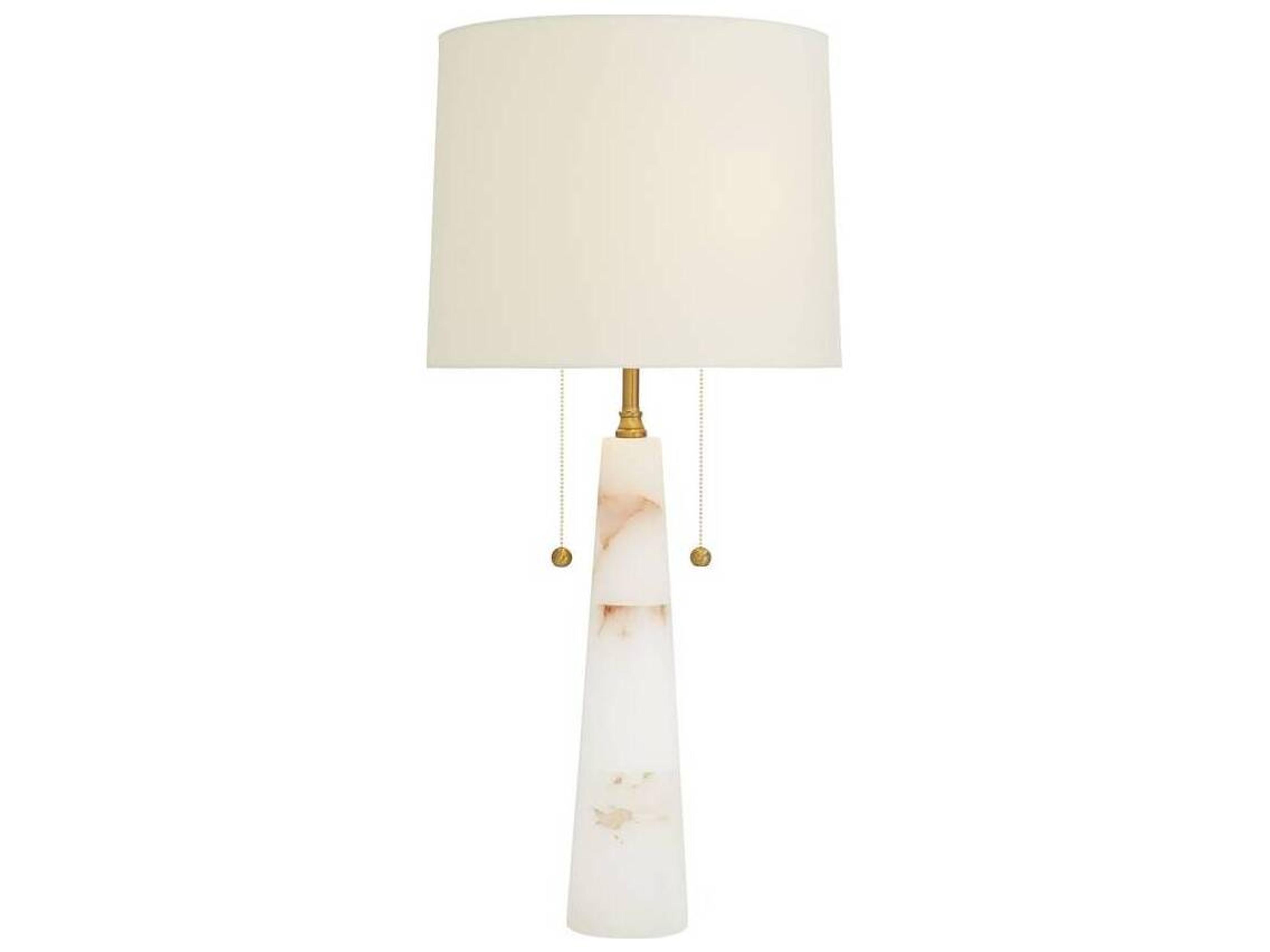 Arteriors Home Sidney Alabaster Antique Brass White Buffet Lamp