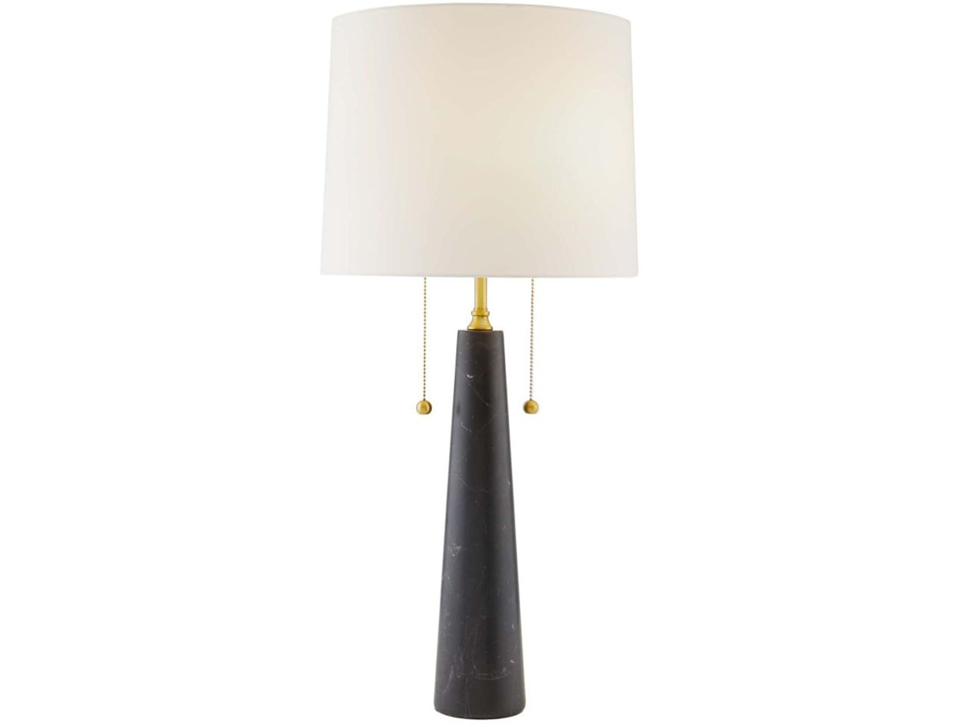 Sidney Table Lamp Black Marble And Brass