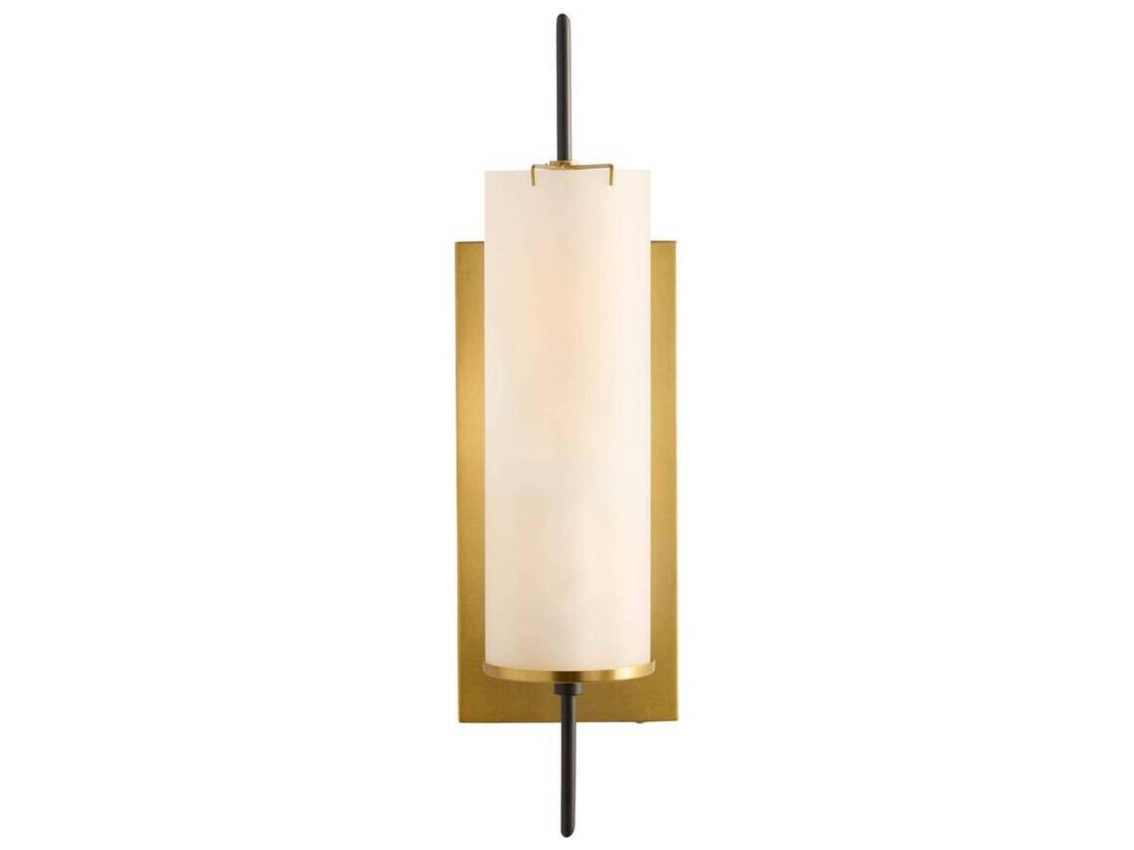 Arteriors Home Stefan 1-Light Antique Brass With Frosted Glass Wall Sconce