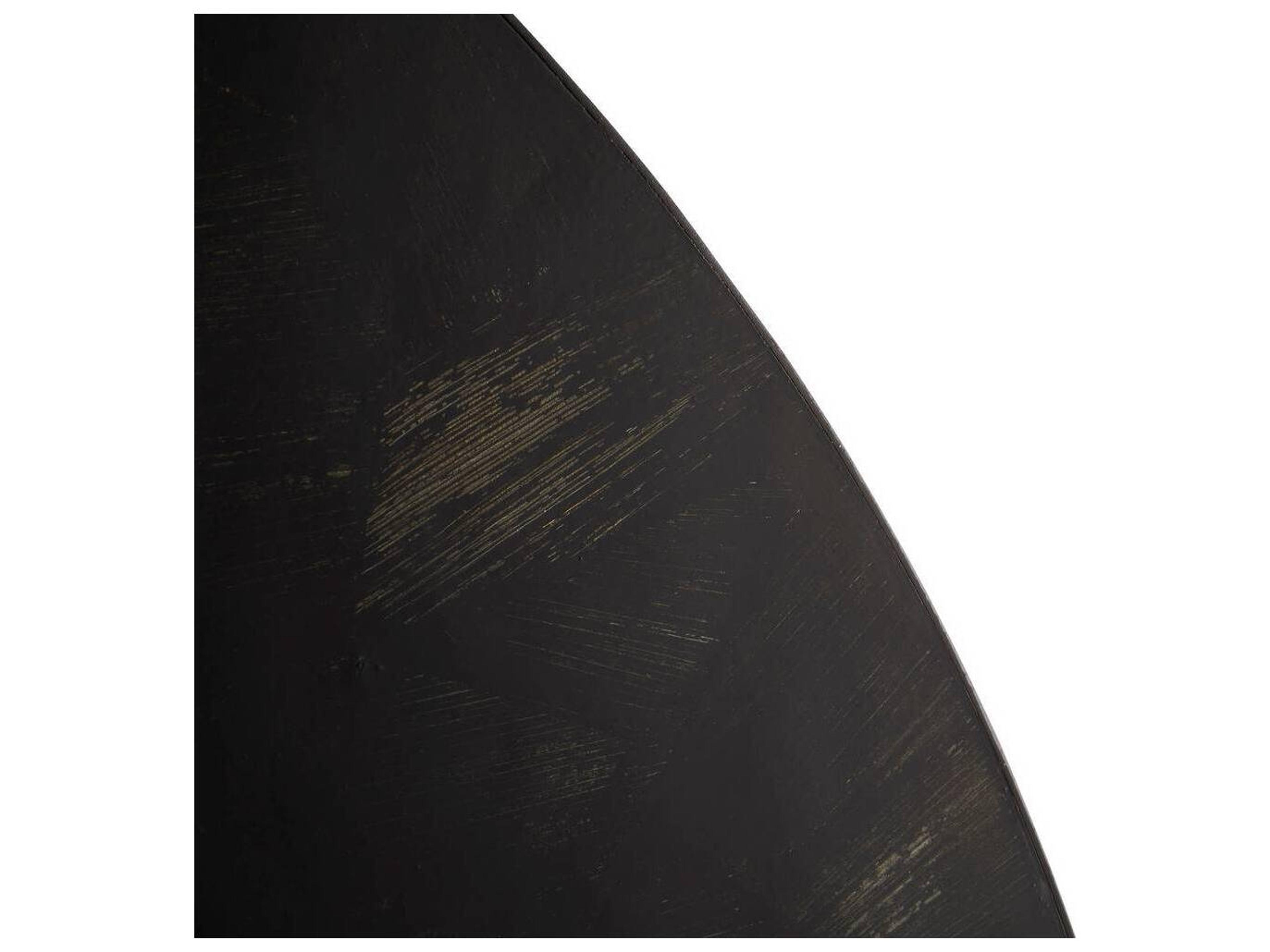 Arteriors Home Lona Black Round Wall Mirror