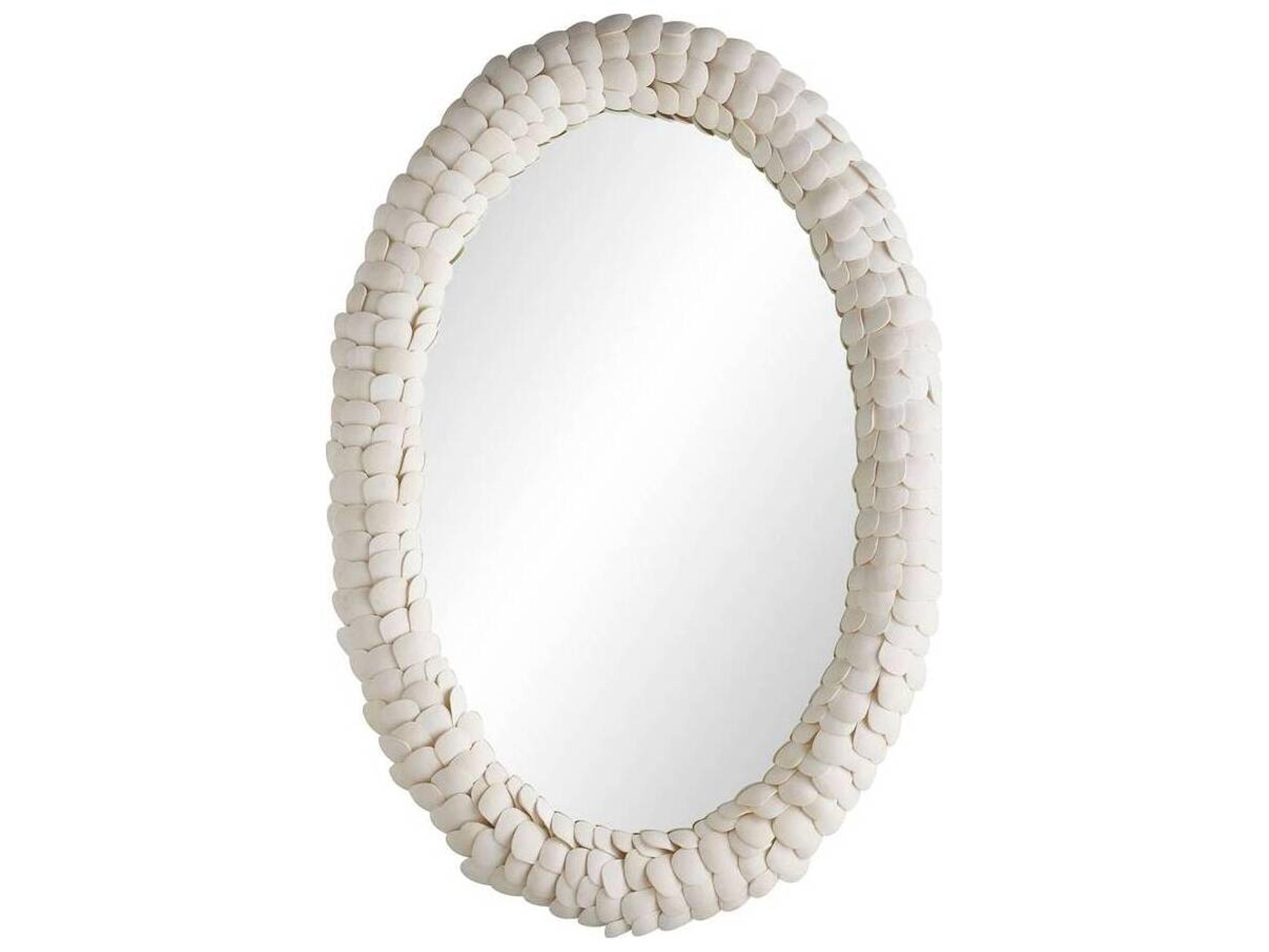 Arteriors Home Lumis White Oval Wall Mirror