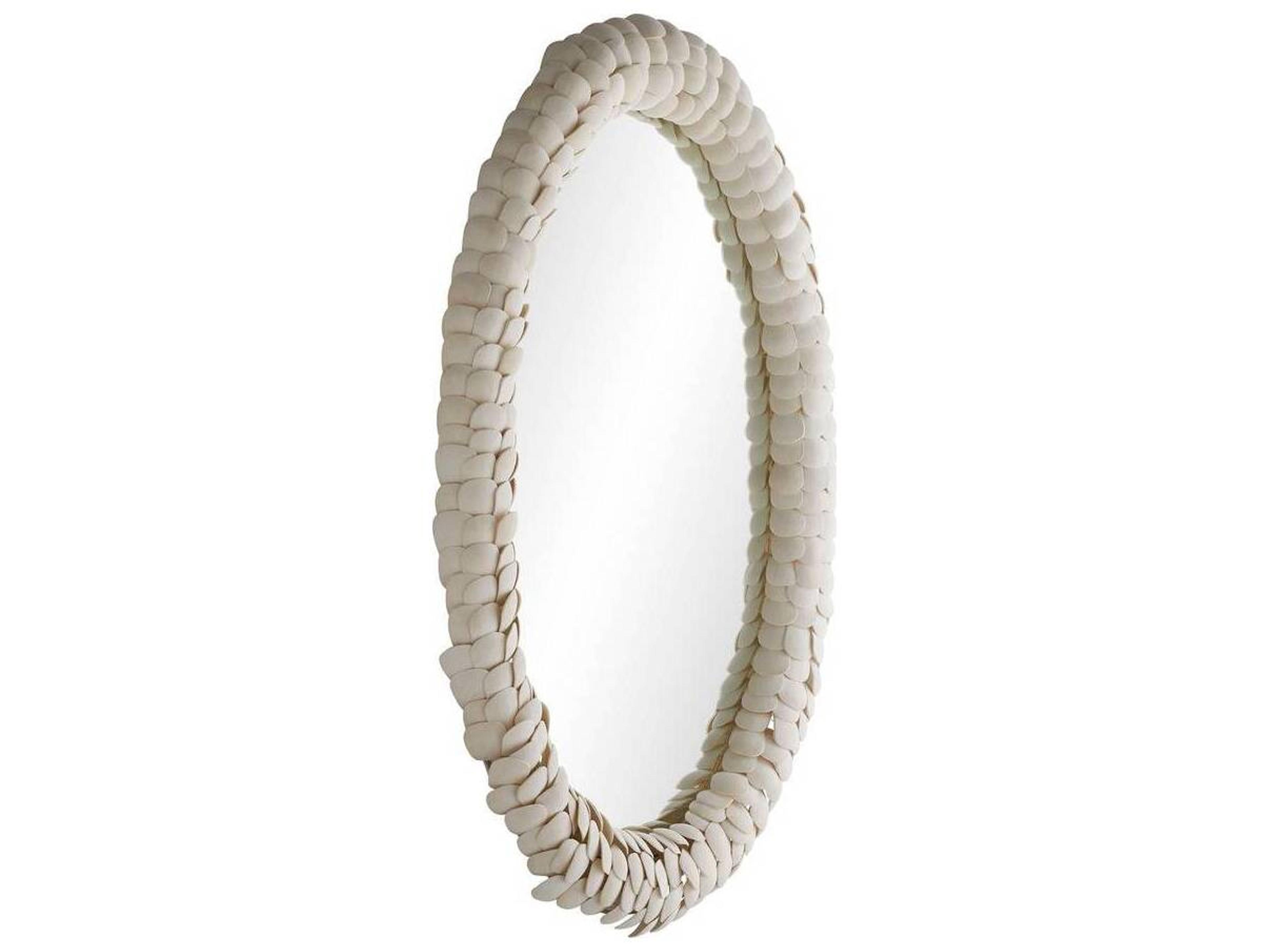 Arteriors Home Lumis White Oval Wall Mirror