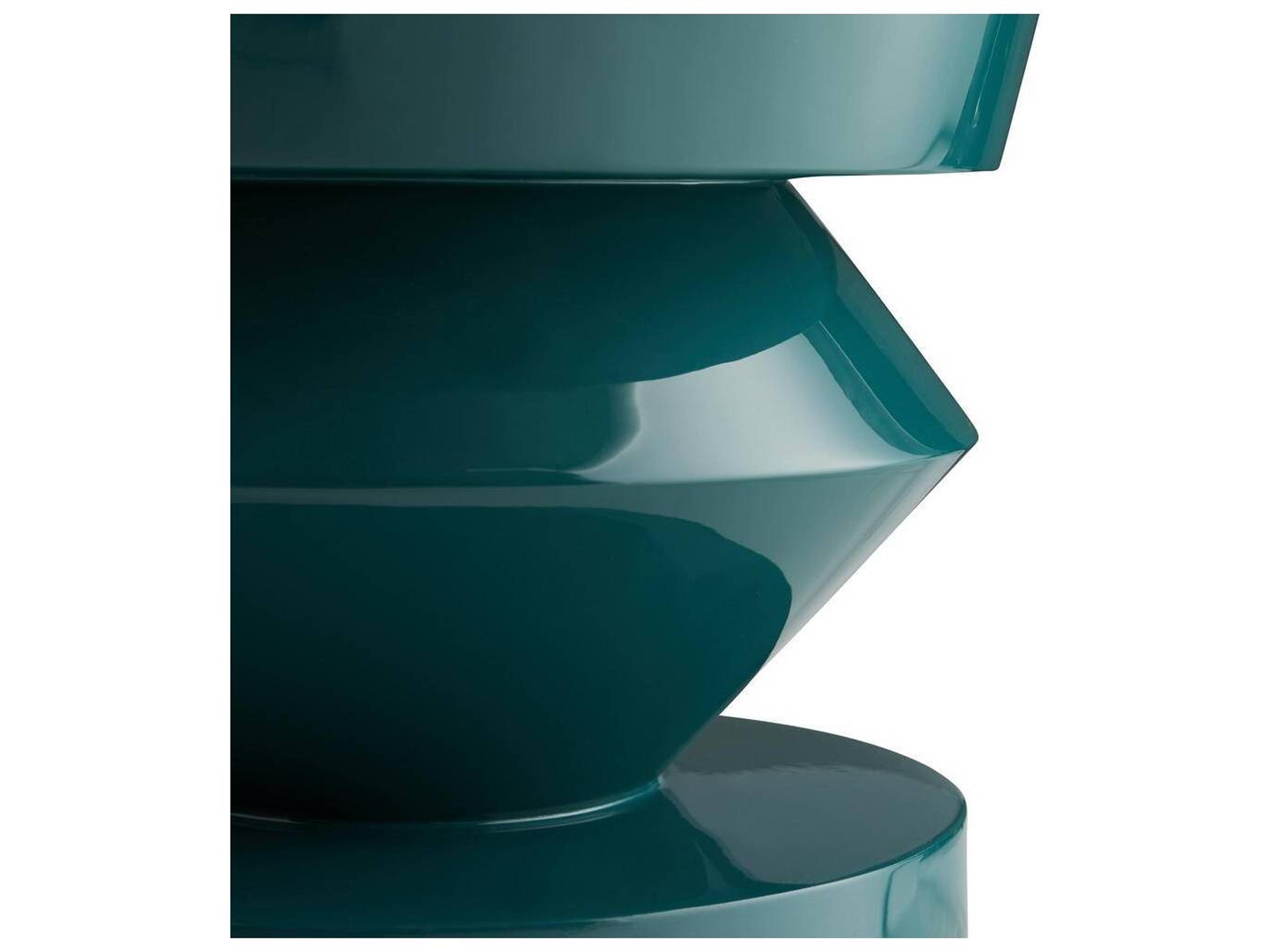 Arteriors Home Round Fiberglass Peacock Uma End Table