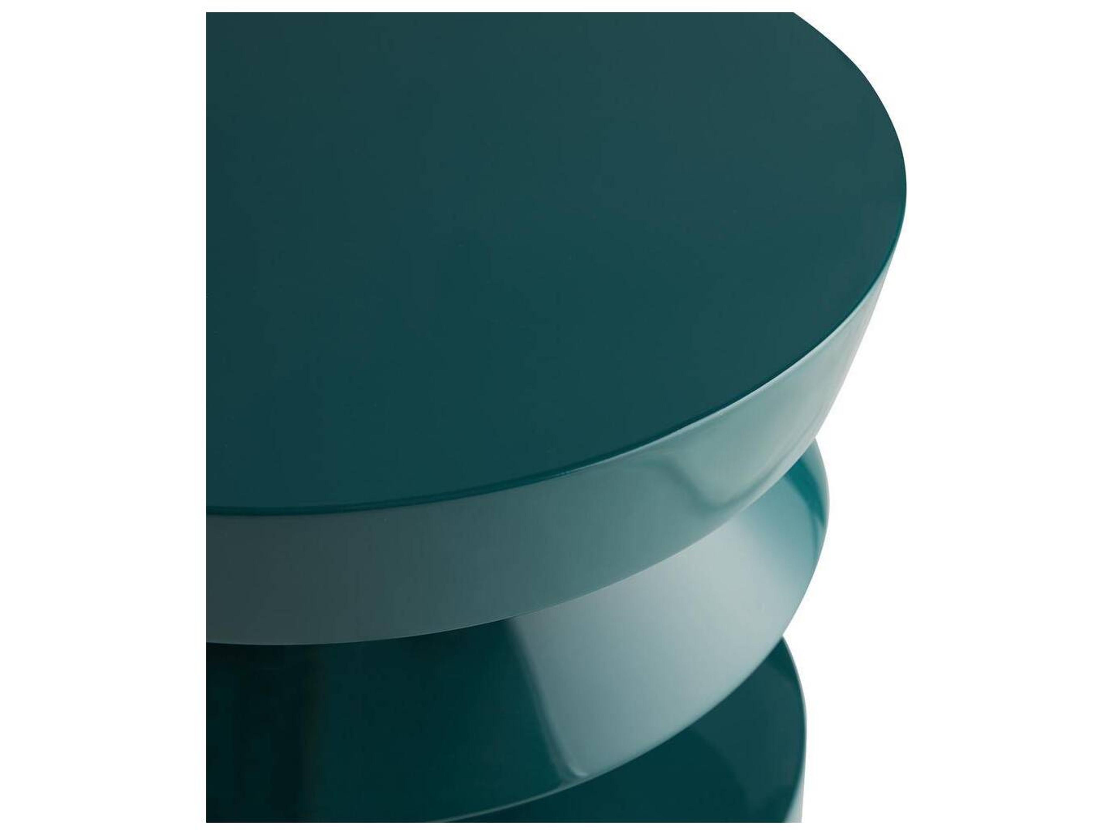 Arteriors Home Round Fiberglass Peacock Uma End Table