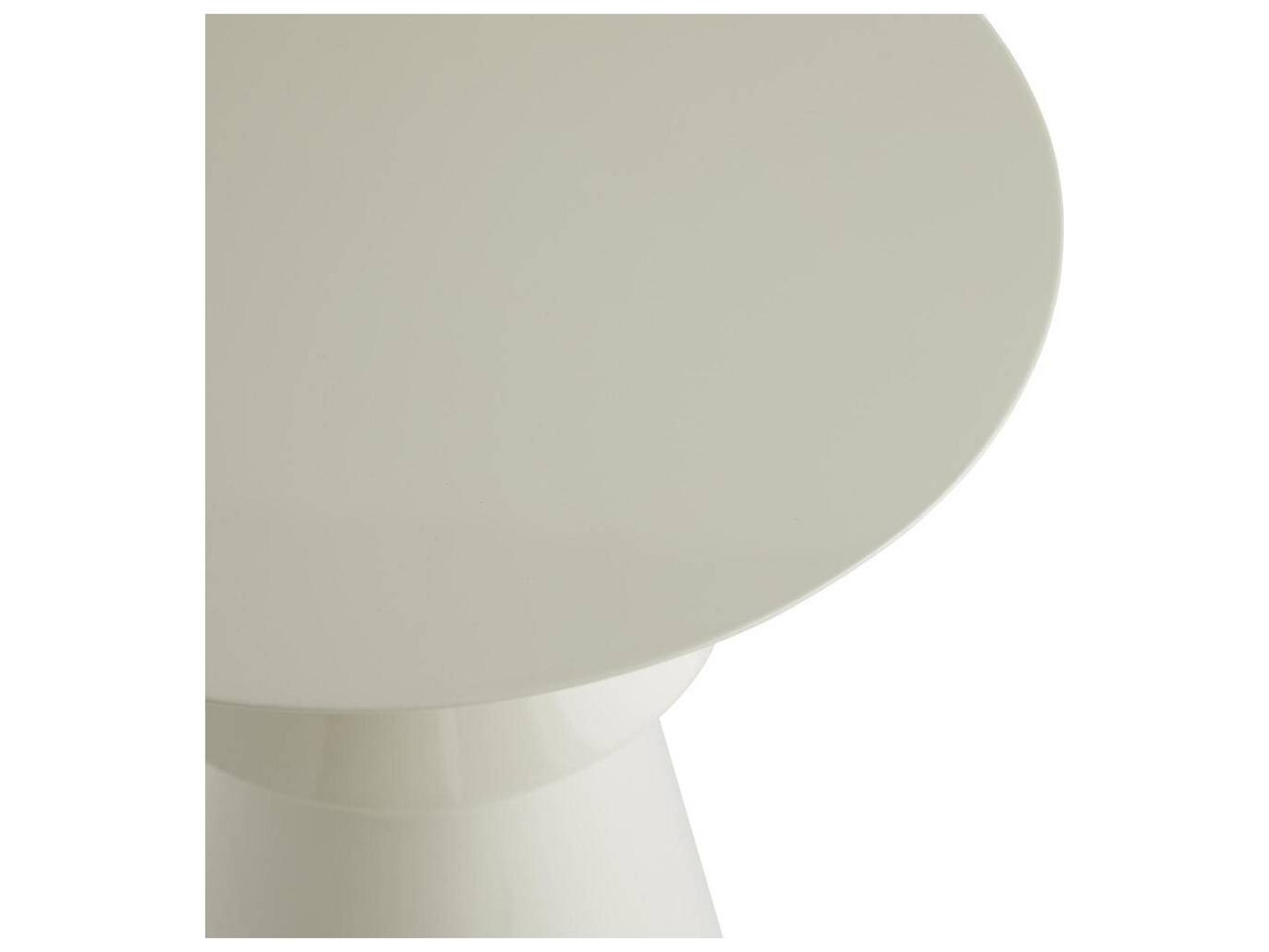 Arteriors Home Round Fiberglass Ivory Vlad End Table