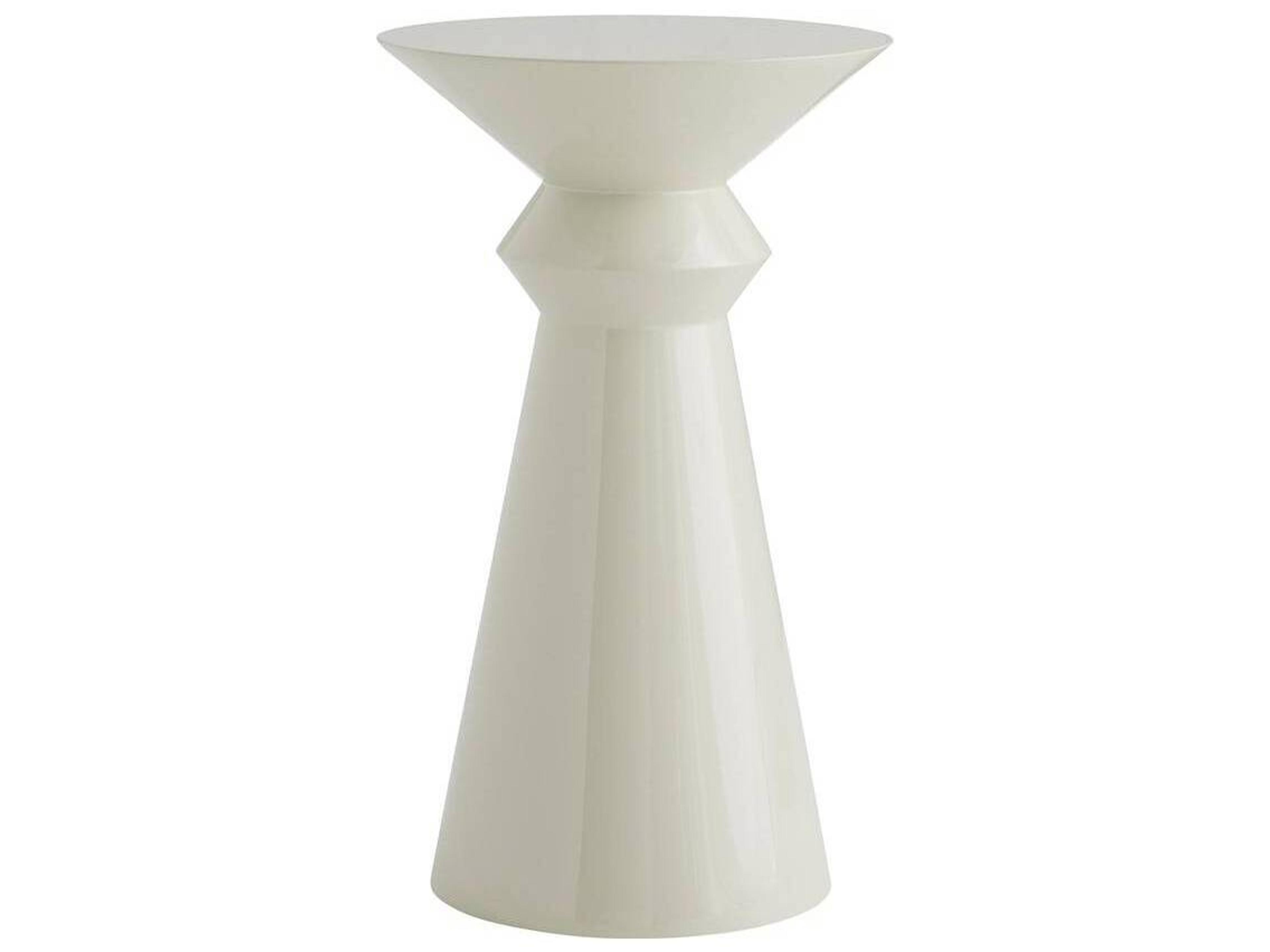 Vlad Accent Table Contemporary Ivory
